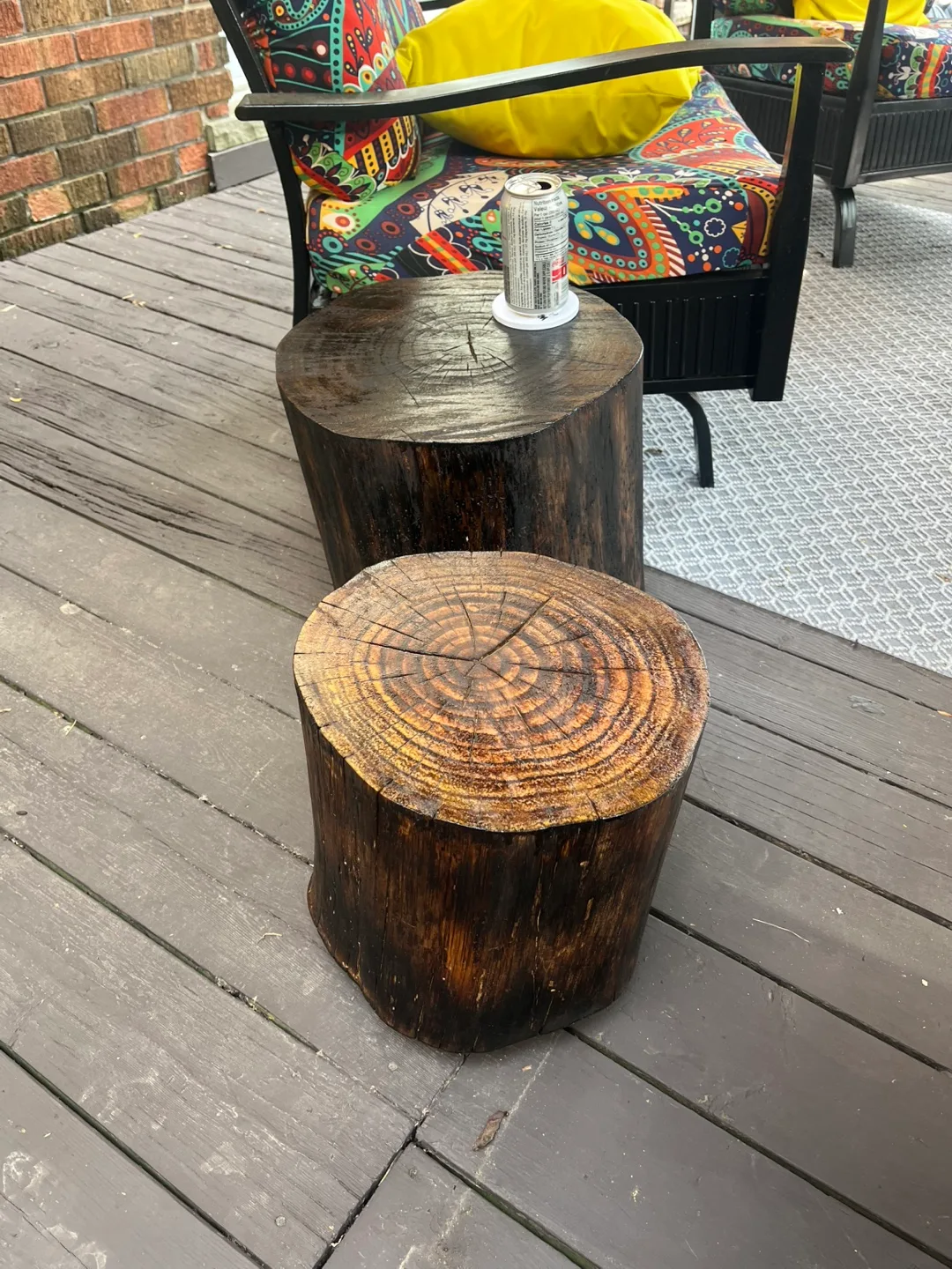 Wood Stump Side Table - Rustic Style image indicator(5)