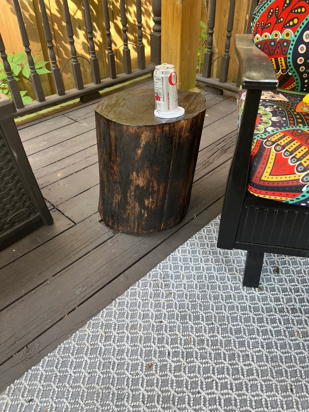 Wood Stump Side Table - Rustic Style image indicator(3)