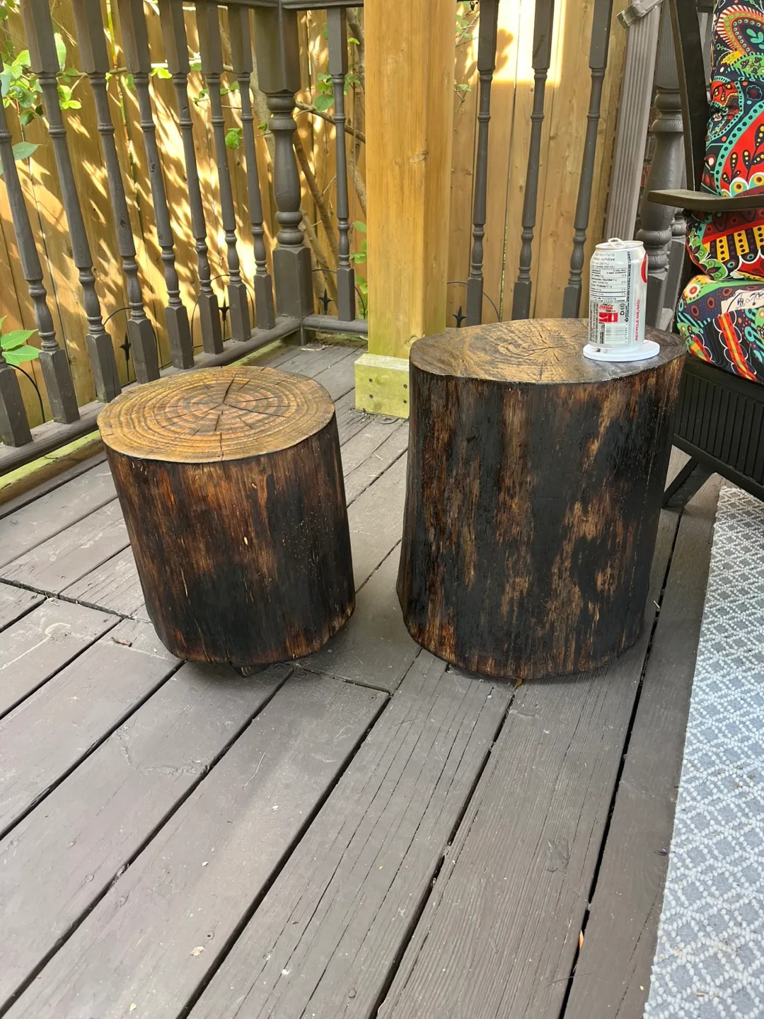 Wood Stump Side Table - Rustic Style image indicator(4)