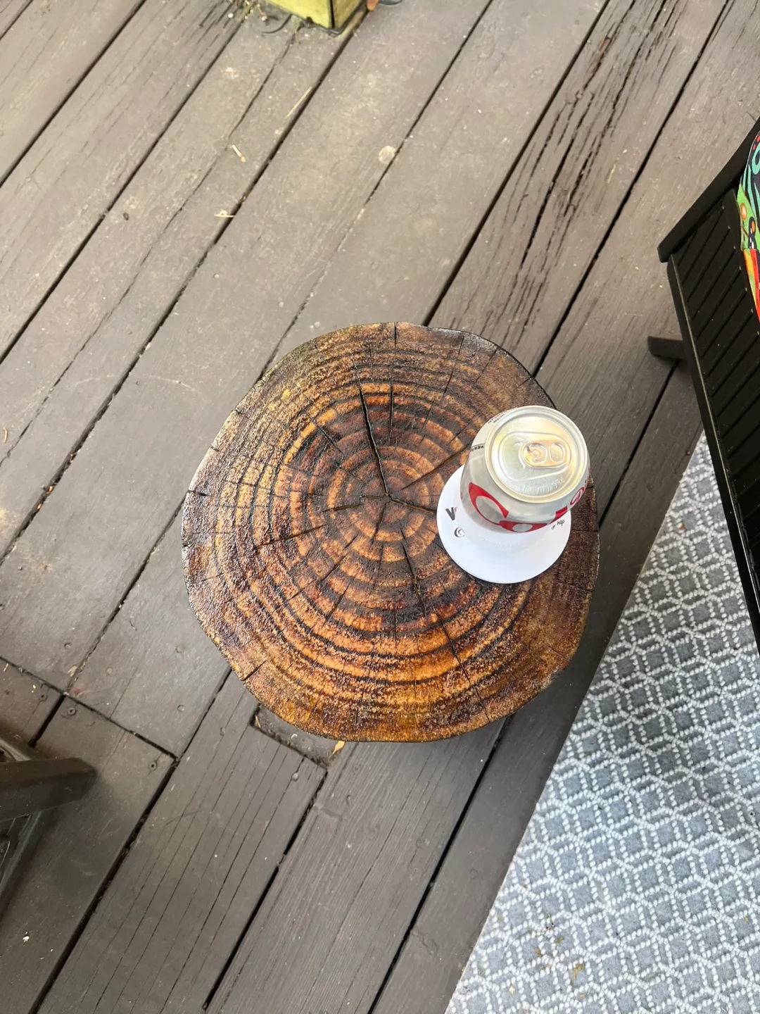 Wood Stump Side Table - Rustic Style image indicator(9)