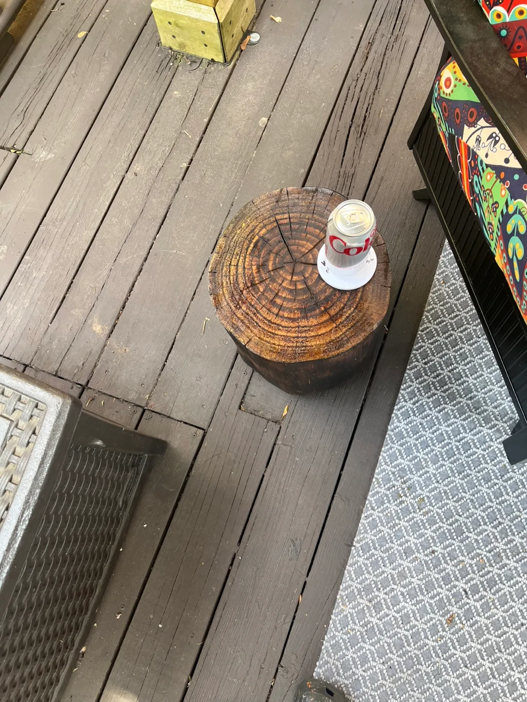 Wood Stump Side Table - Rustic Style image indicator(7)