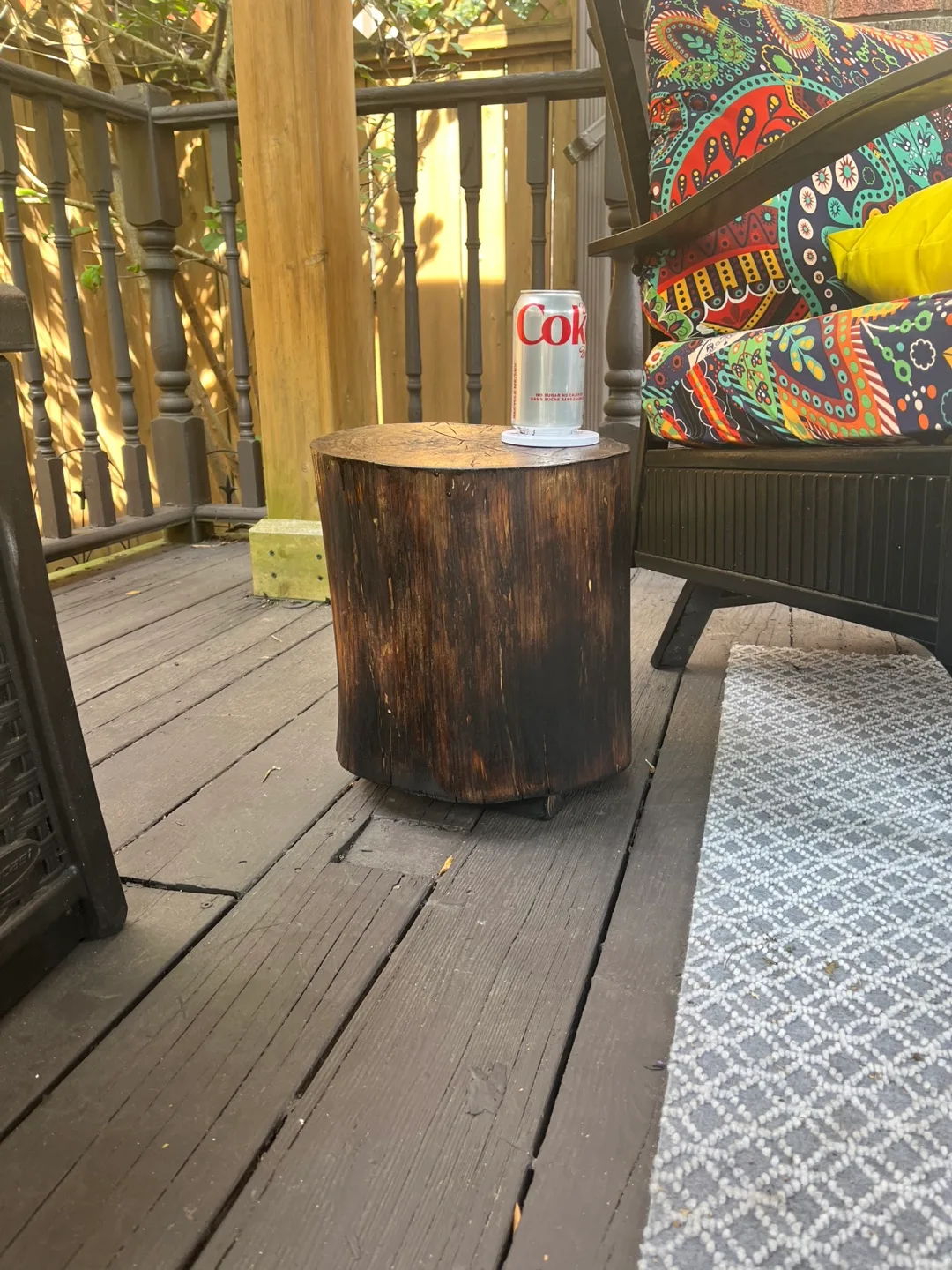Wood Stump Side Table - Rustic Style image indicator(8)