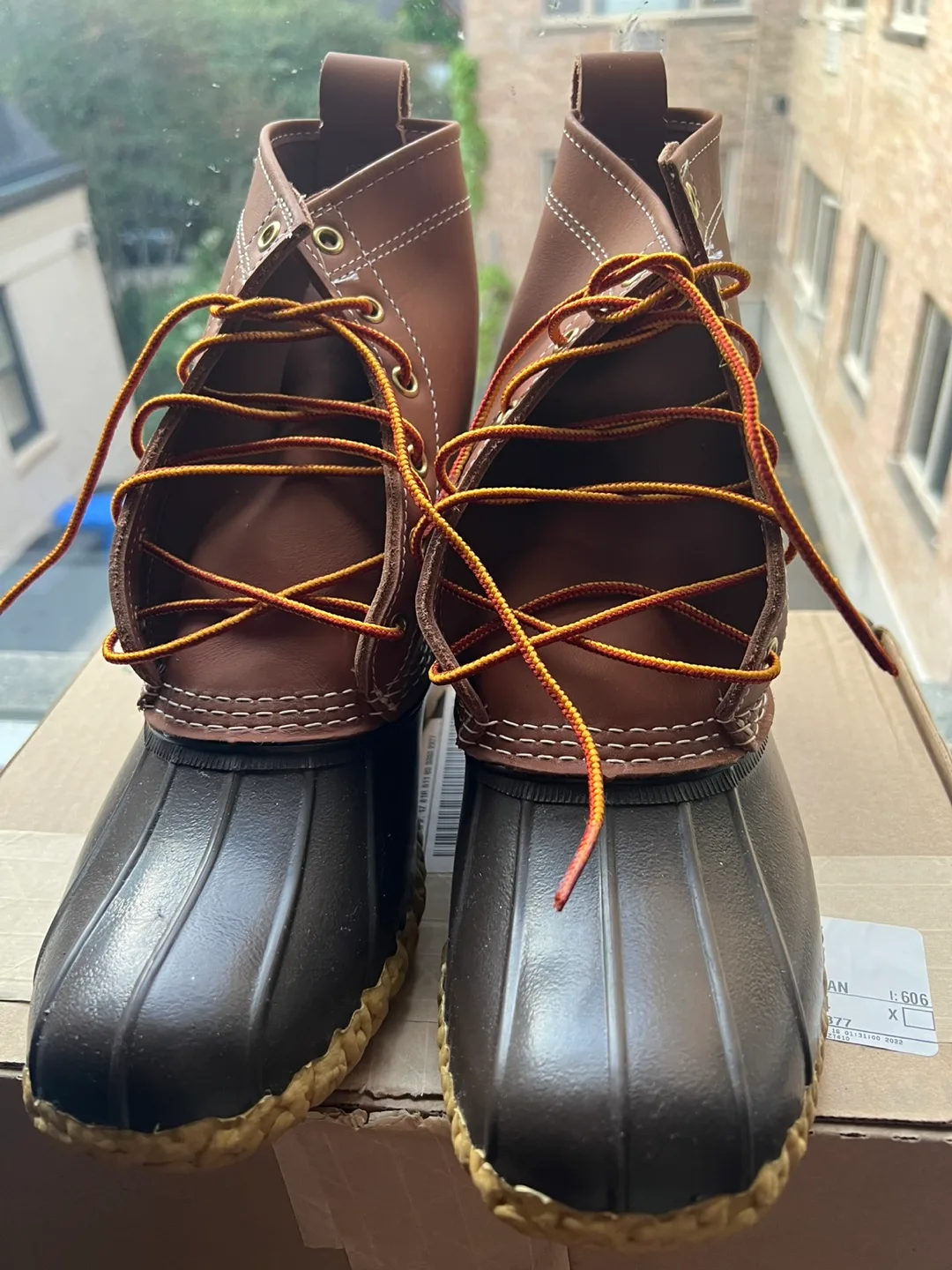 L.L.Bean 8" New Bean Boot - Tan/Brown - Size 8M thumbnail