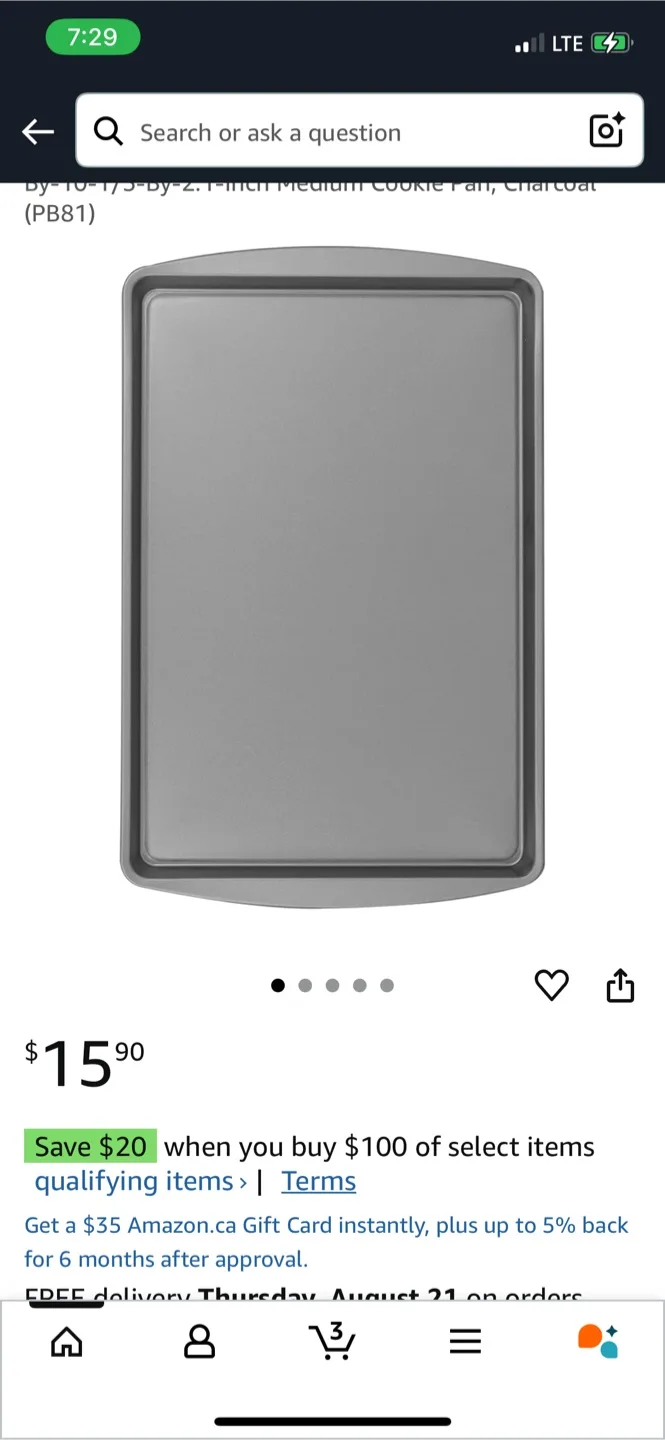 Wilton Cookie Sheet - Charcoal thumbnail