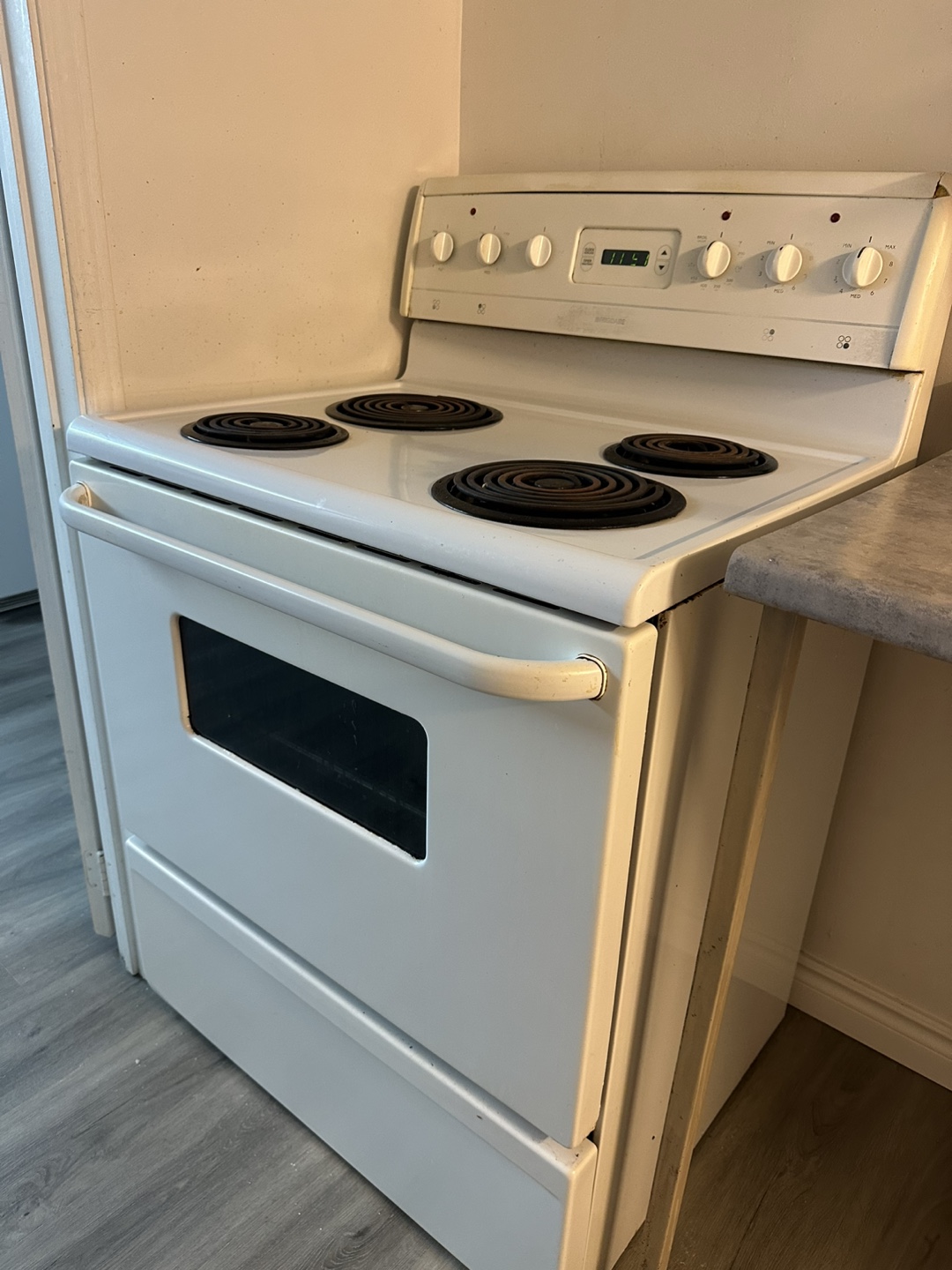 White Electric Stove