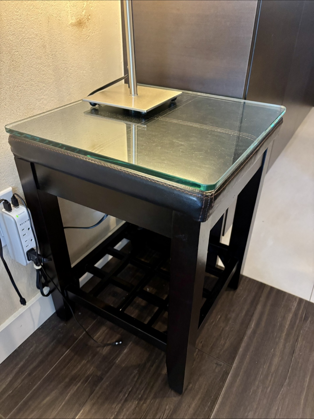 Glass Top End Table / stool