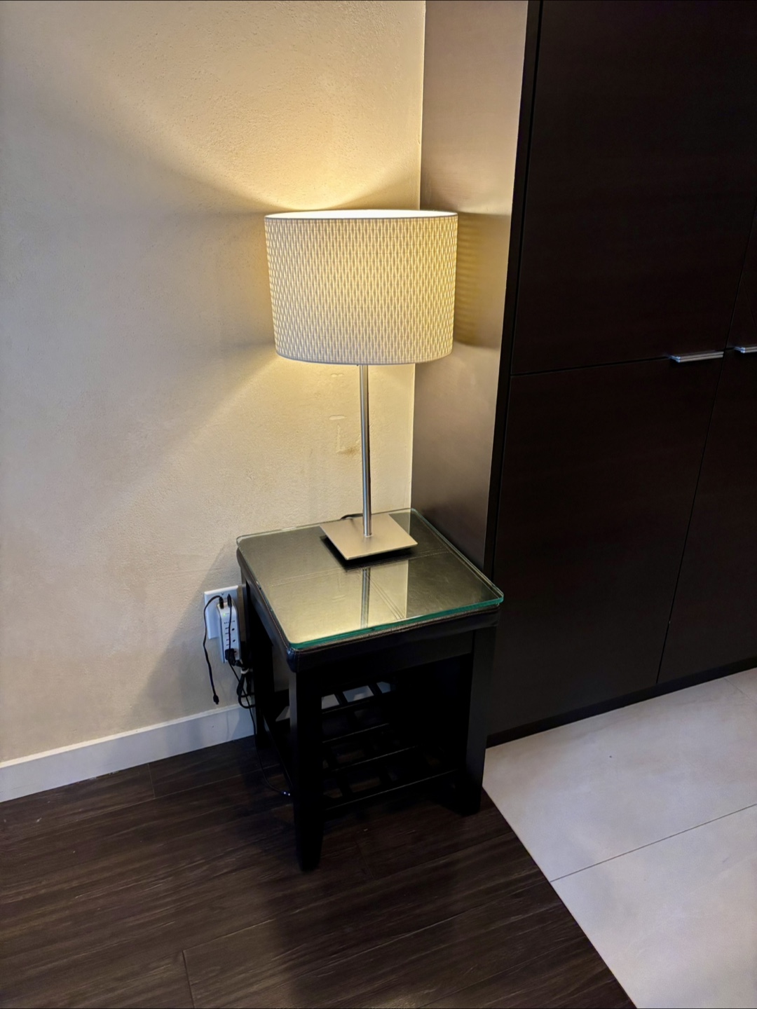 Glass Top End Table / stool - photo 4
