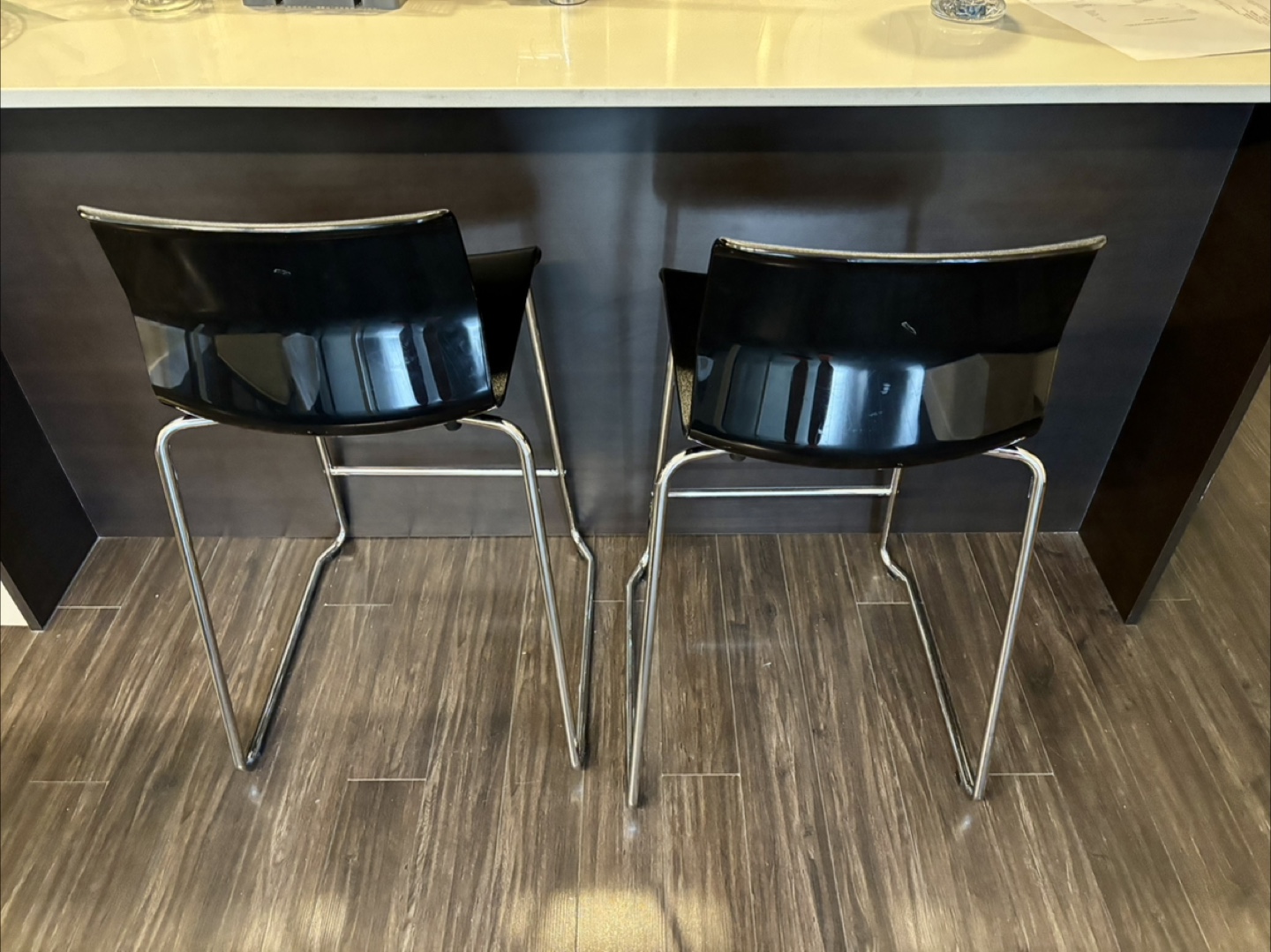Set of 2 Black Bar Stools - photo 5