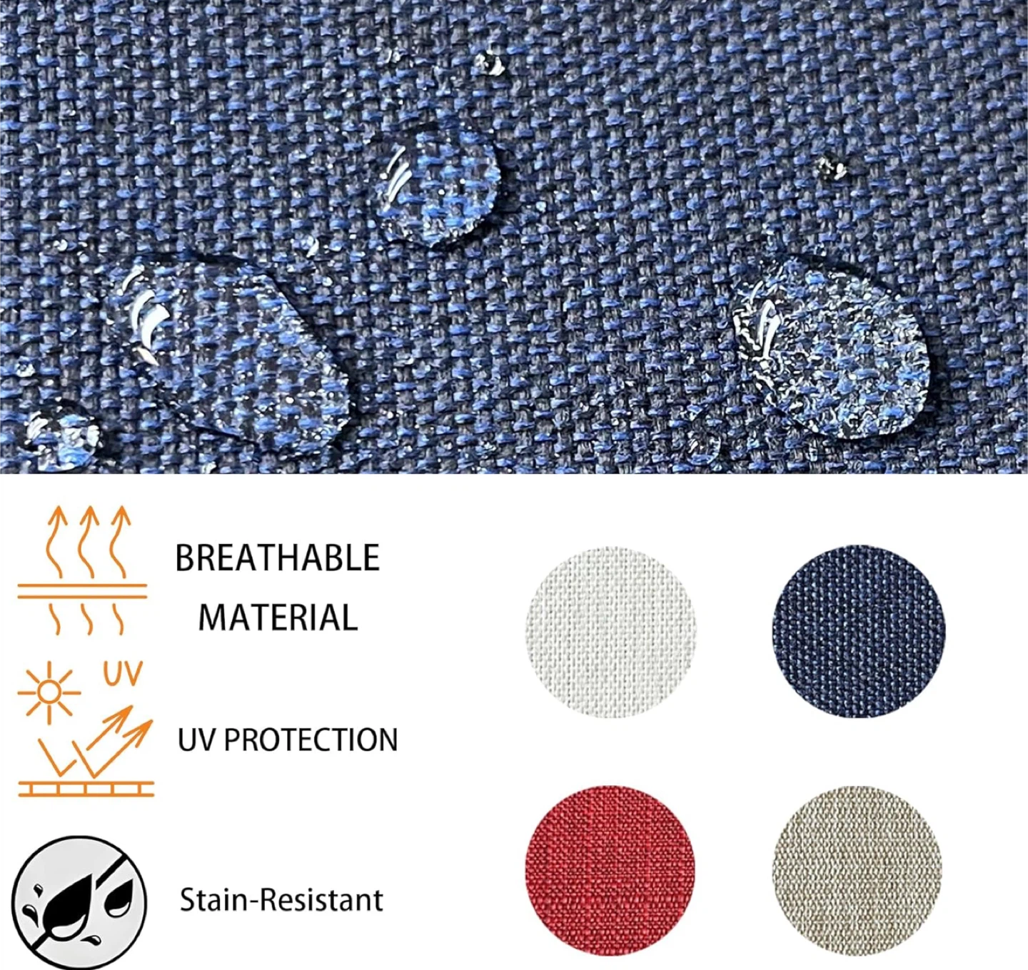 23.5x25” Outdoor/Indoor Deep Seat Patio Cushions Set of 2 - NEW - photo 5