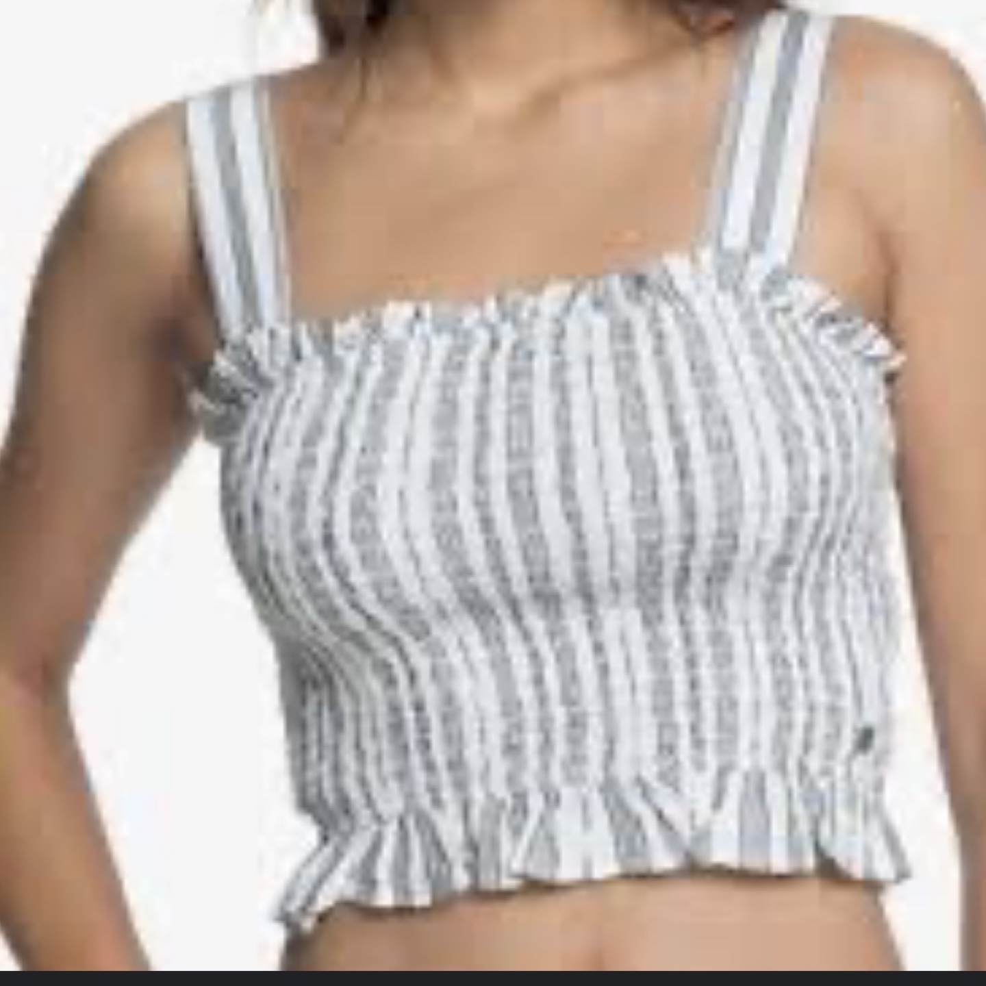 Rewash Linen Blend Crop Top - Size M