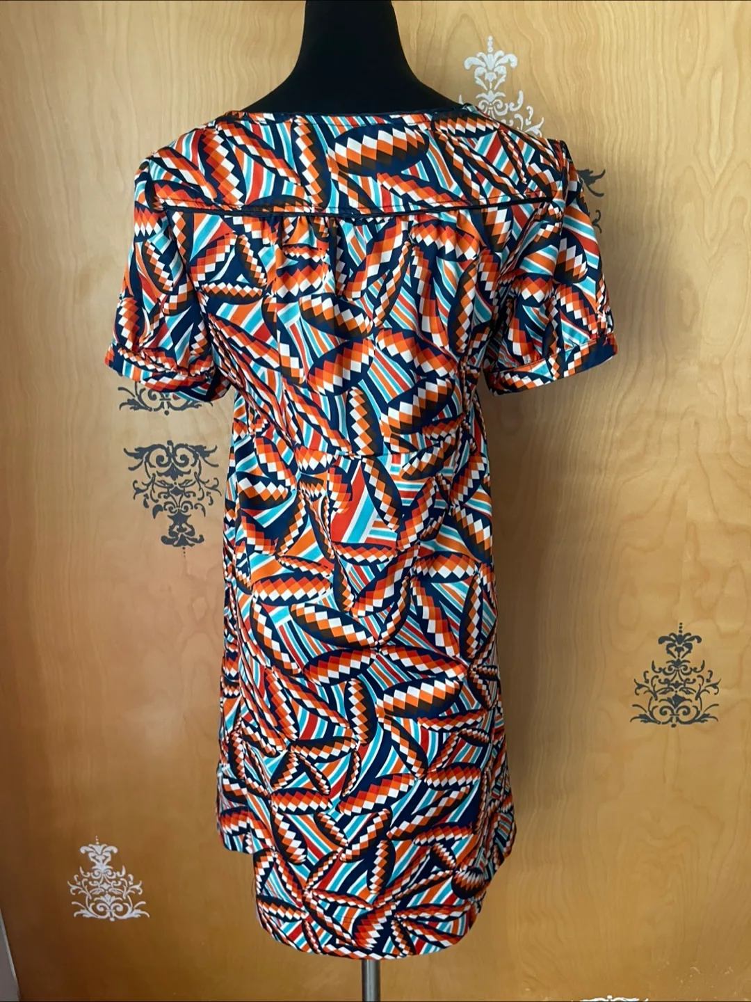 Vintage 2000s Y2K Boho  Colorful Shirt Dress Geometric image indicator(10)