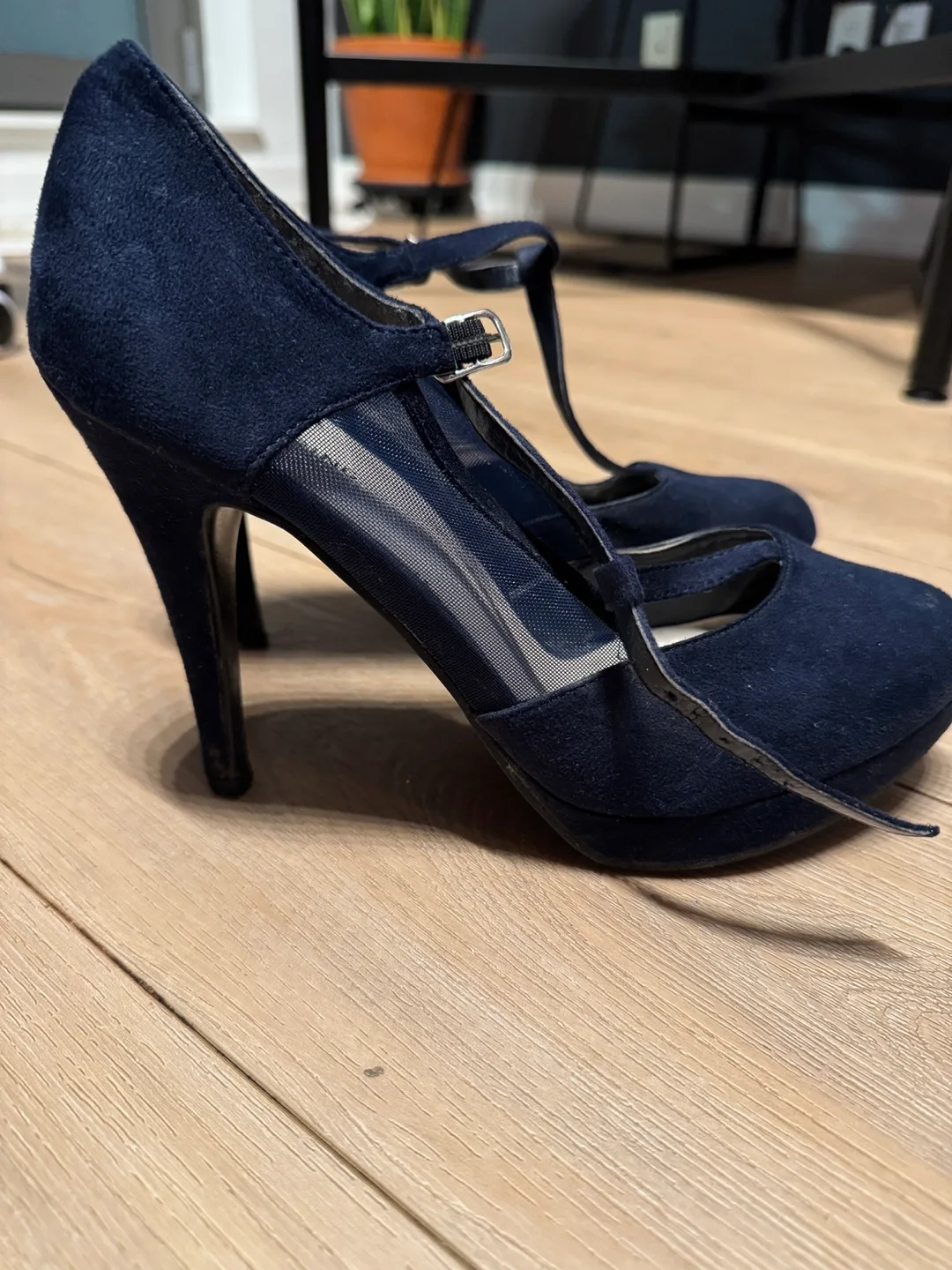 Navy Call it spring heels size 10 thumbnail
