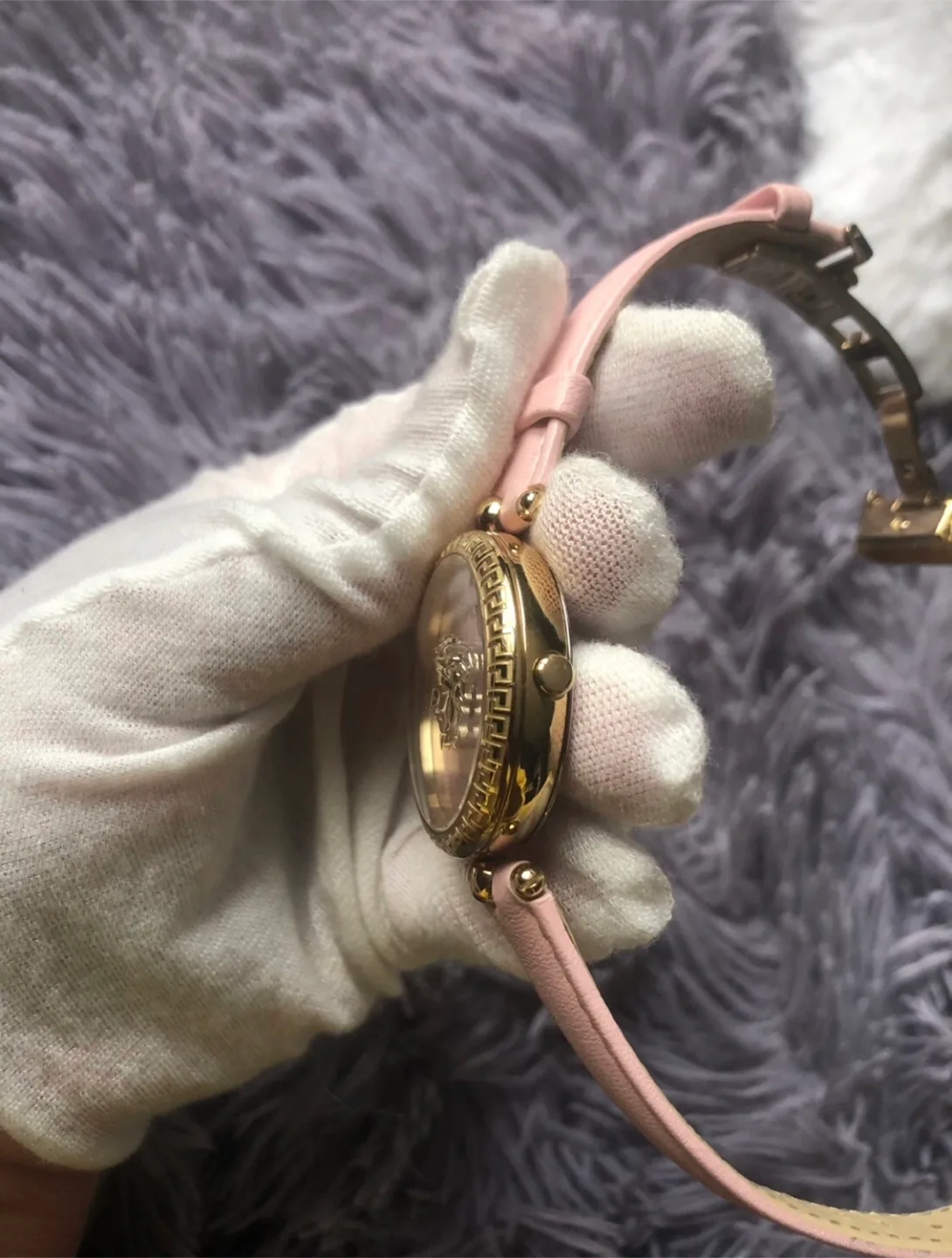 Versace Palazzo Women's Watch - Pink Leather Strap image indicator(9)