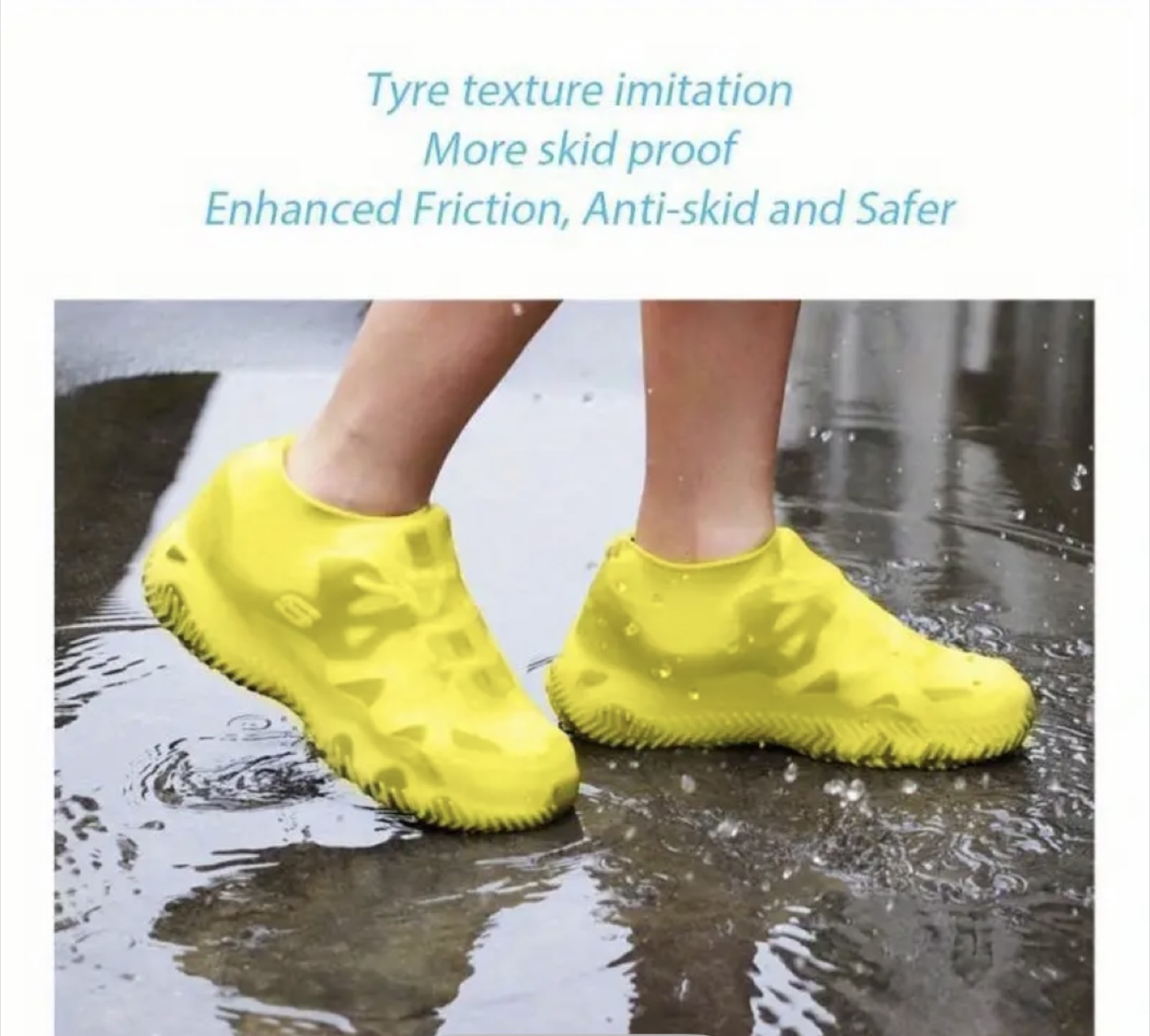 Rain Shoe Covers - Skid Proof, Size M