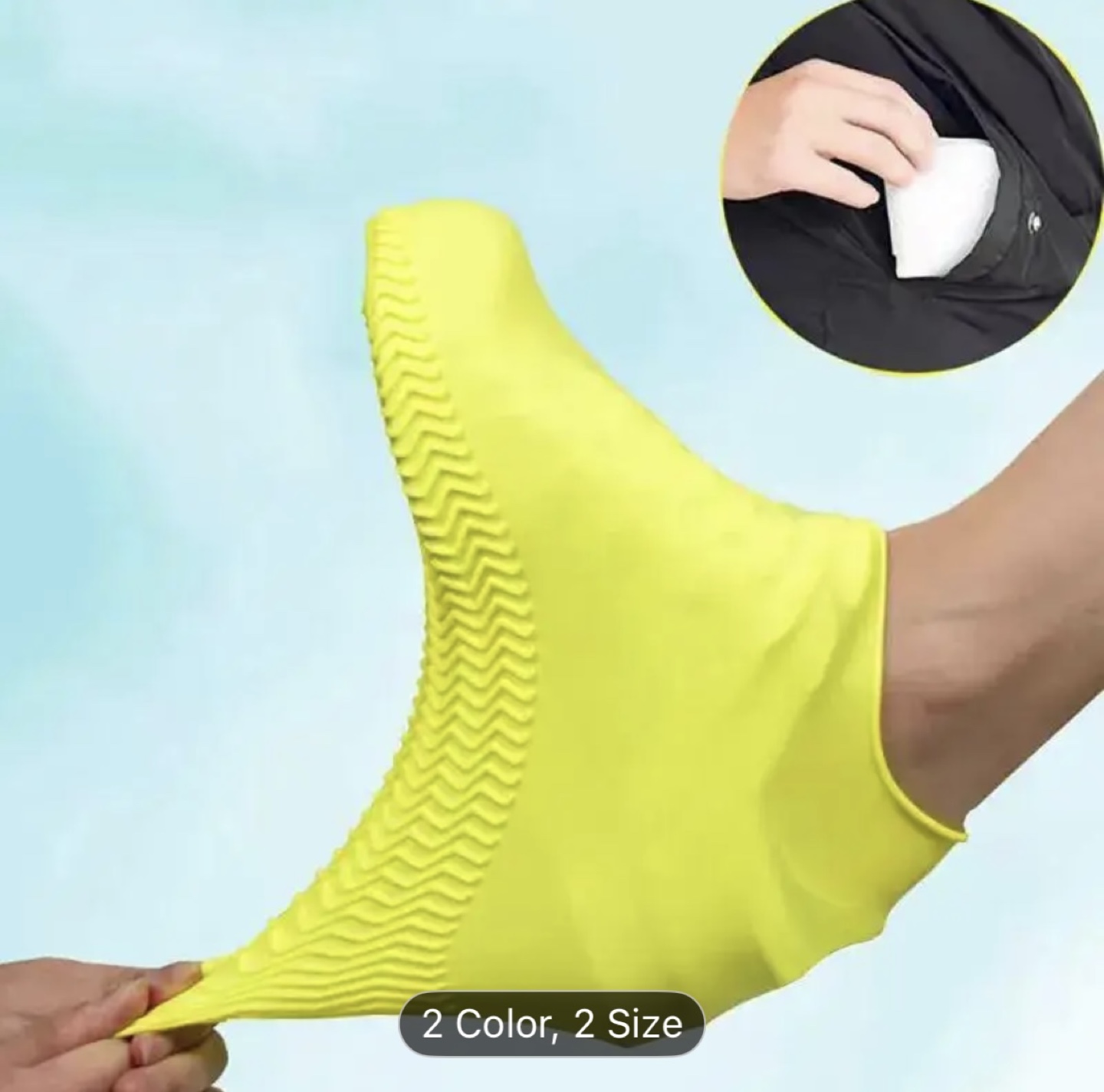 Rain Shoe Covers - Skid Proof, Size M - photo 2