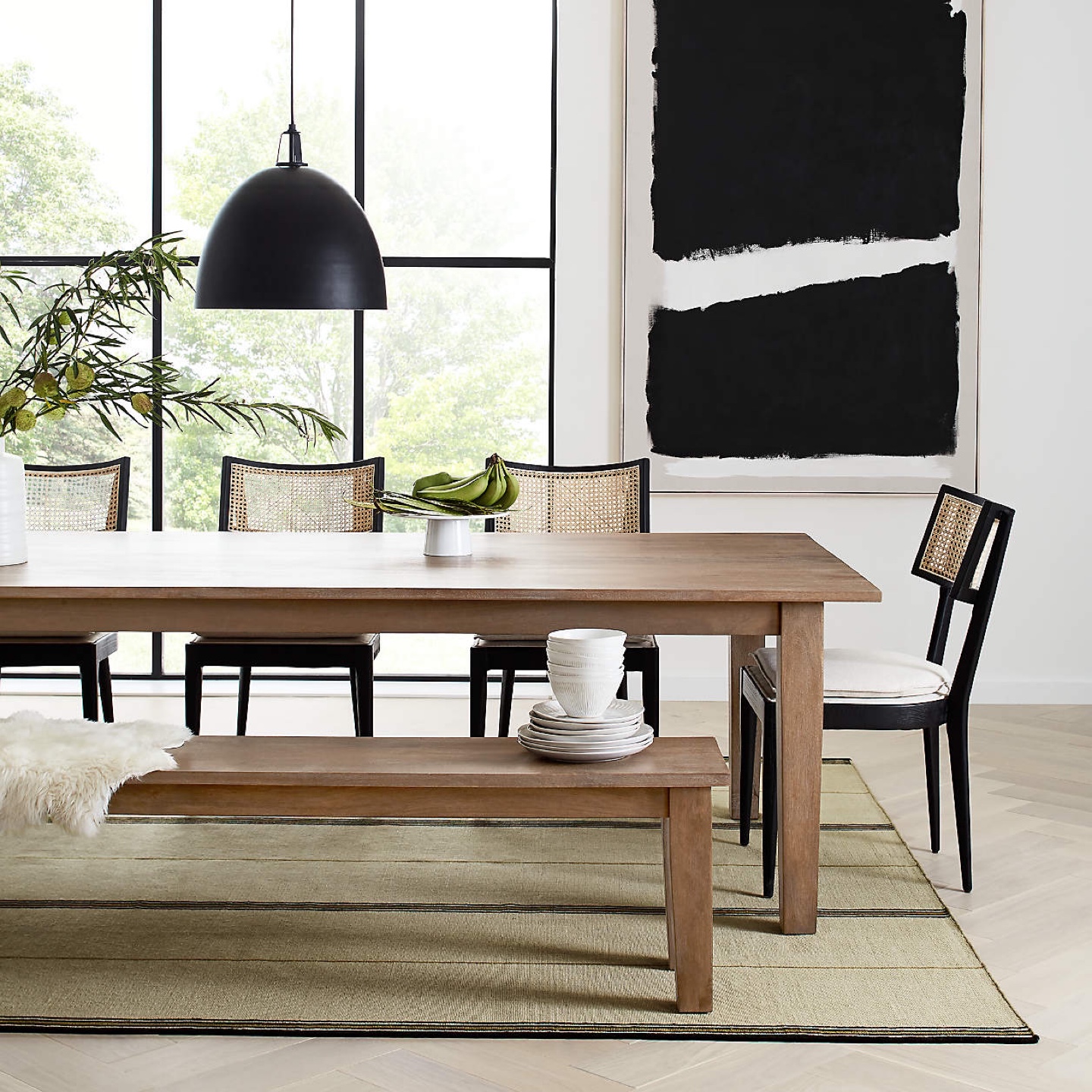 Crate & Barrel - Basque 82" Brown Wood Dining Table - photo 4