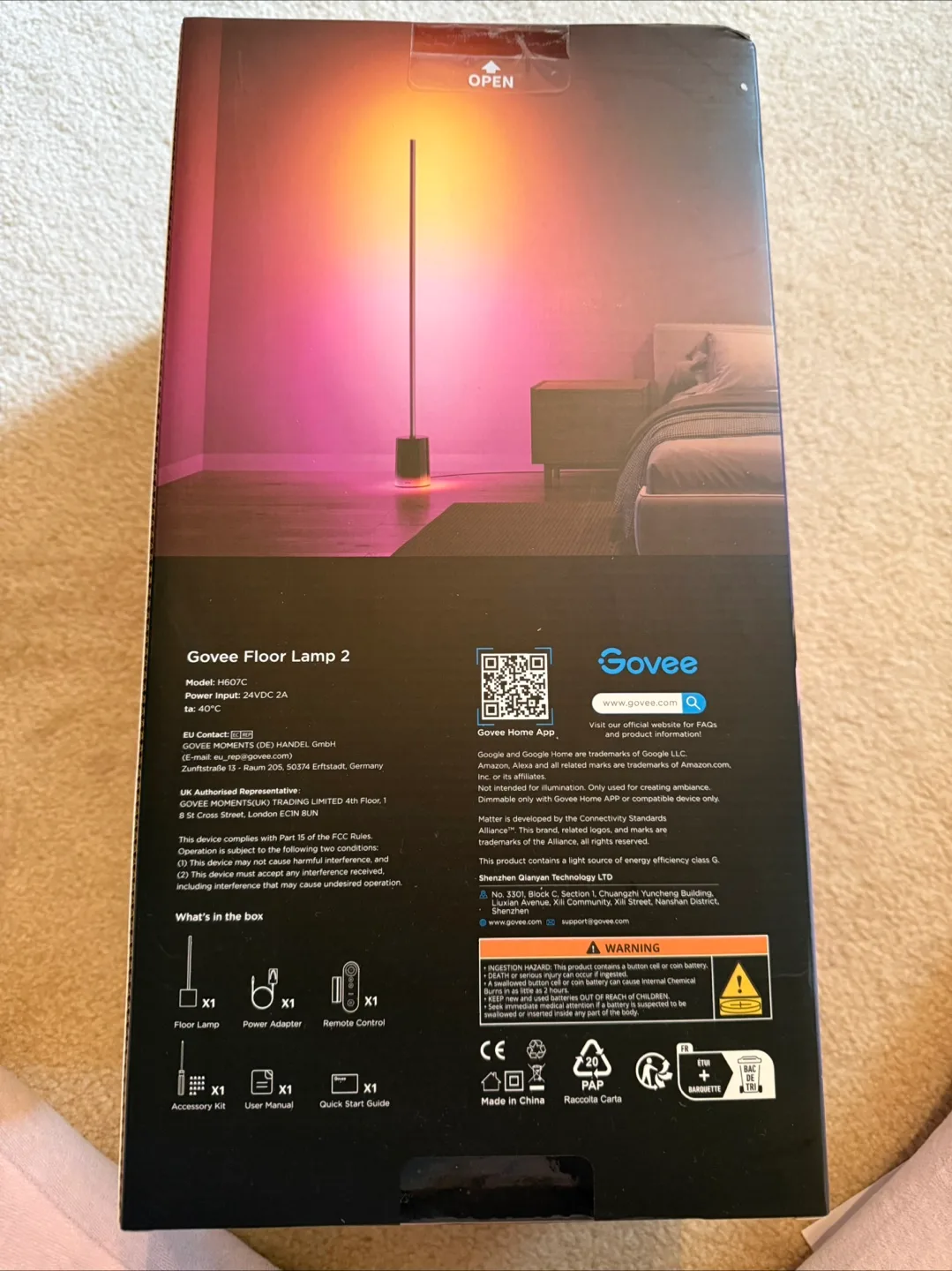 Govee Floor Lamp 2 - Changeable Colours LED image indicator(3)