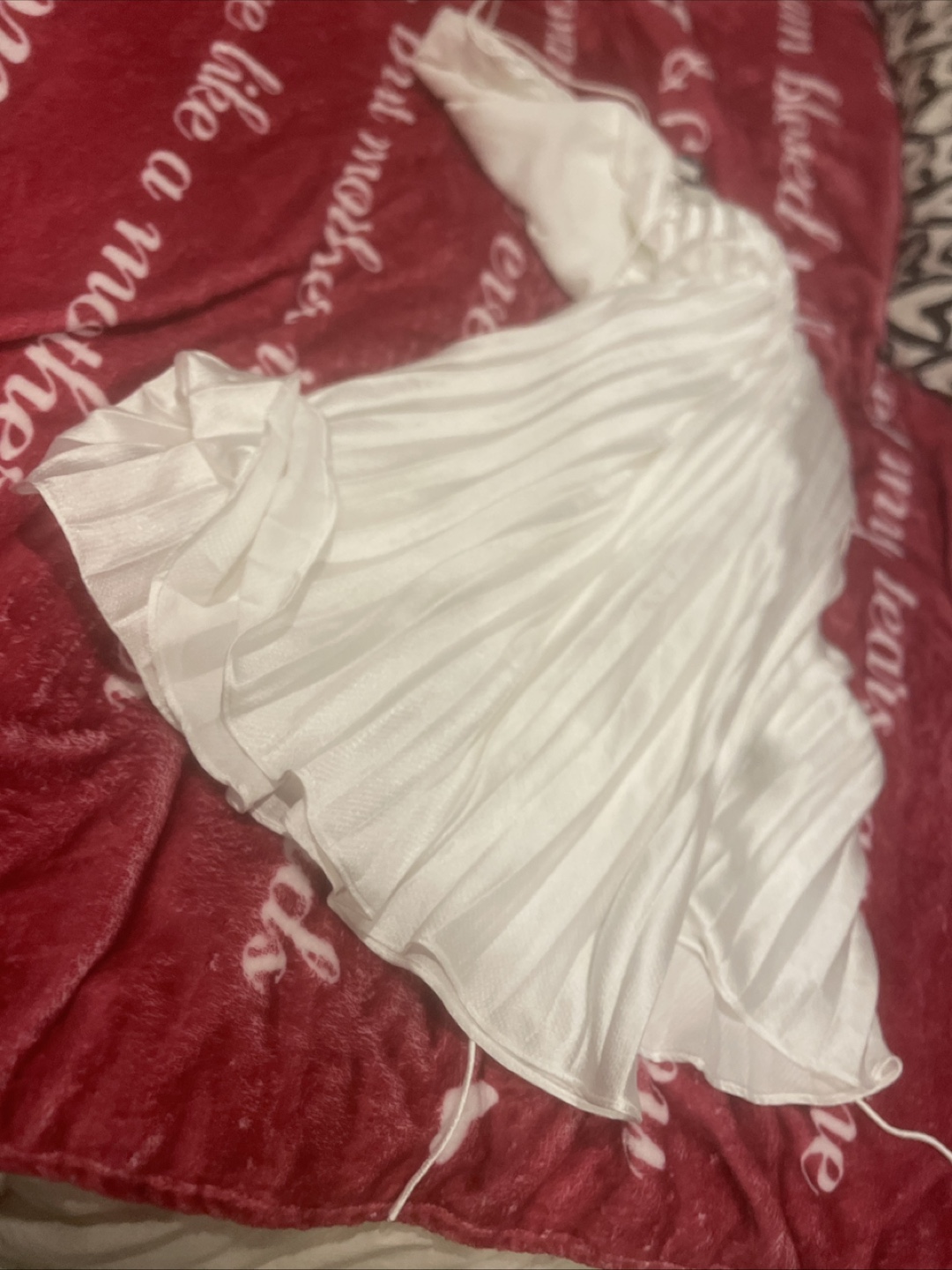 ML Monique Lhuillier White Pleated Dress Size 12 - photo 5