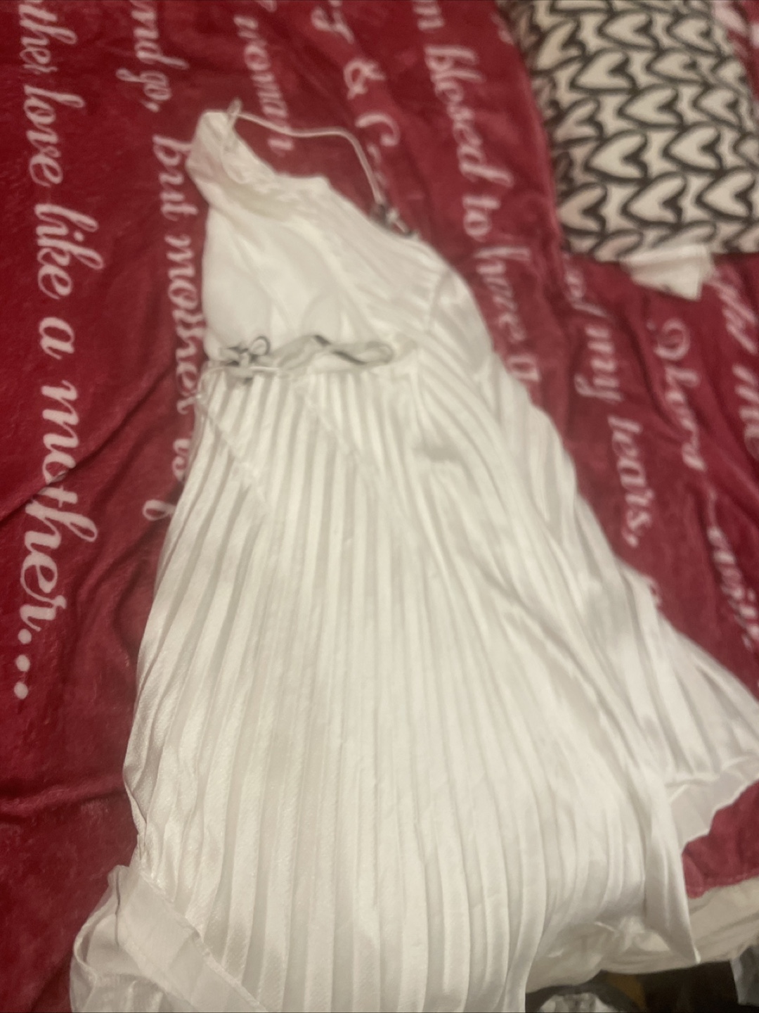ML Monique Lhuillier White Pleated Dress Size 12 - photo 4