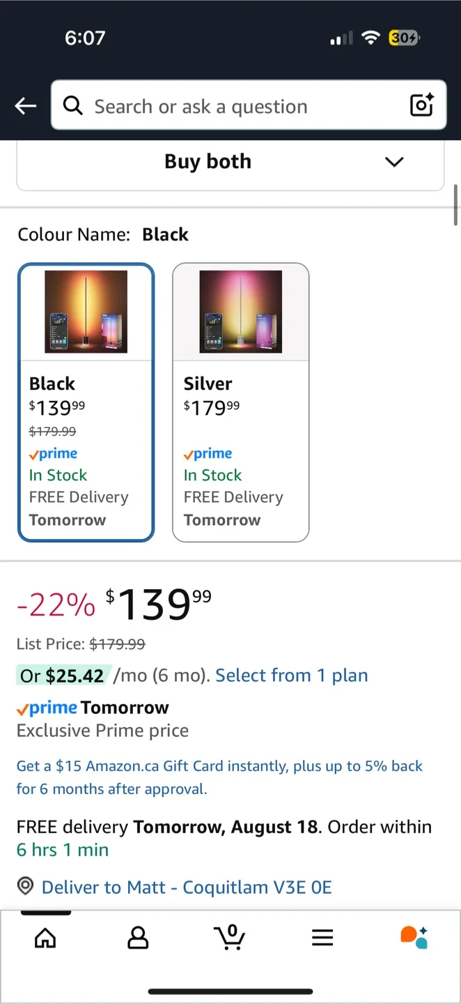 Govee Floor Lamp 2 - Changeable Colours LED image indicator(5)