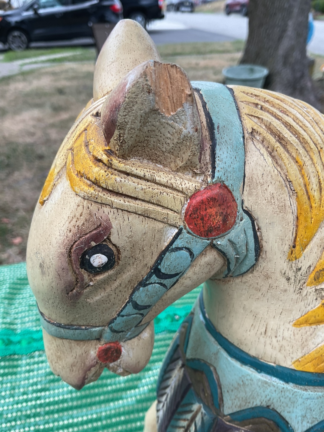 VINTAGE HAND CRAFTED WOODEN HORSE - photo 3