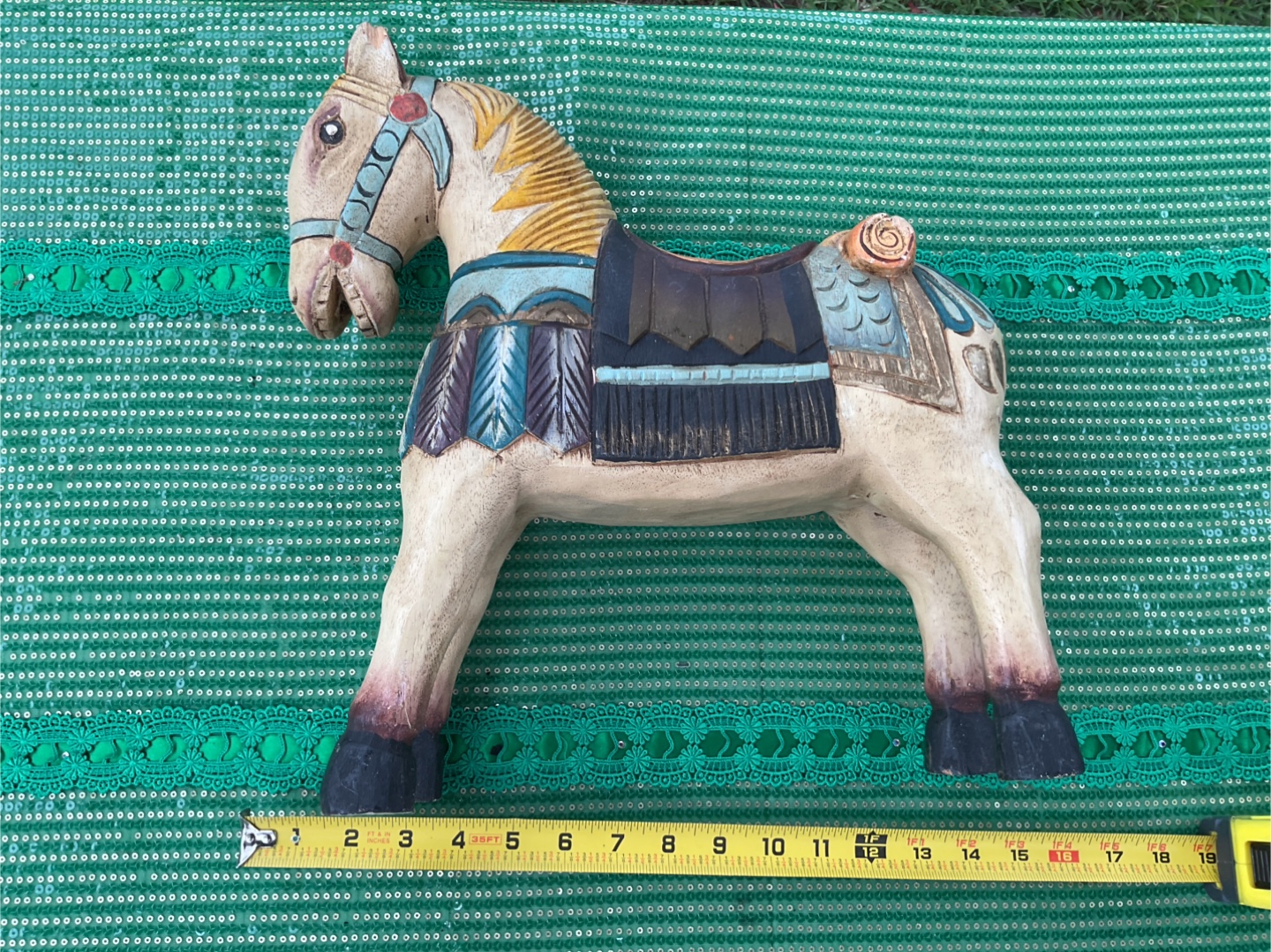 VINTAGE HAND CRAFTED WOODEN HORSE