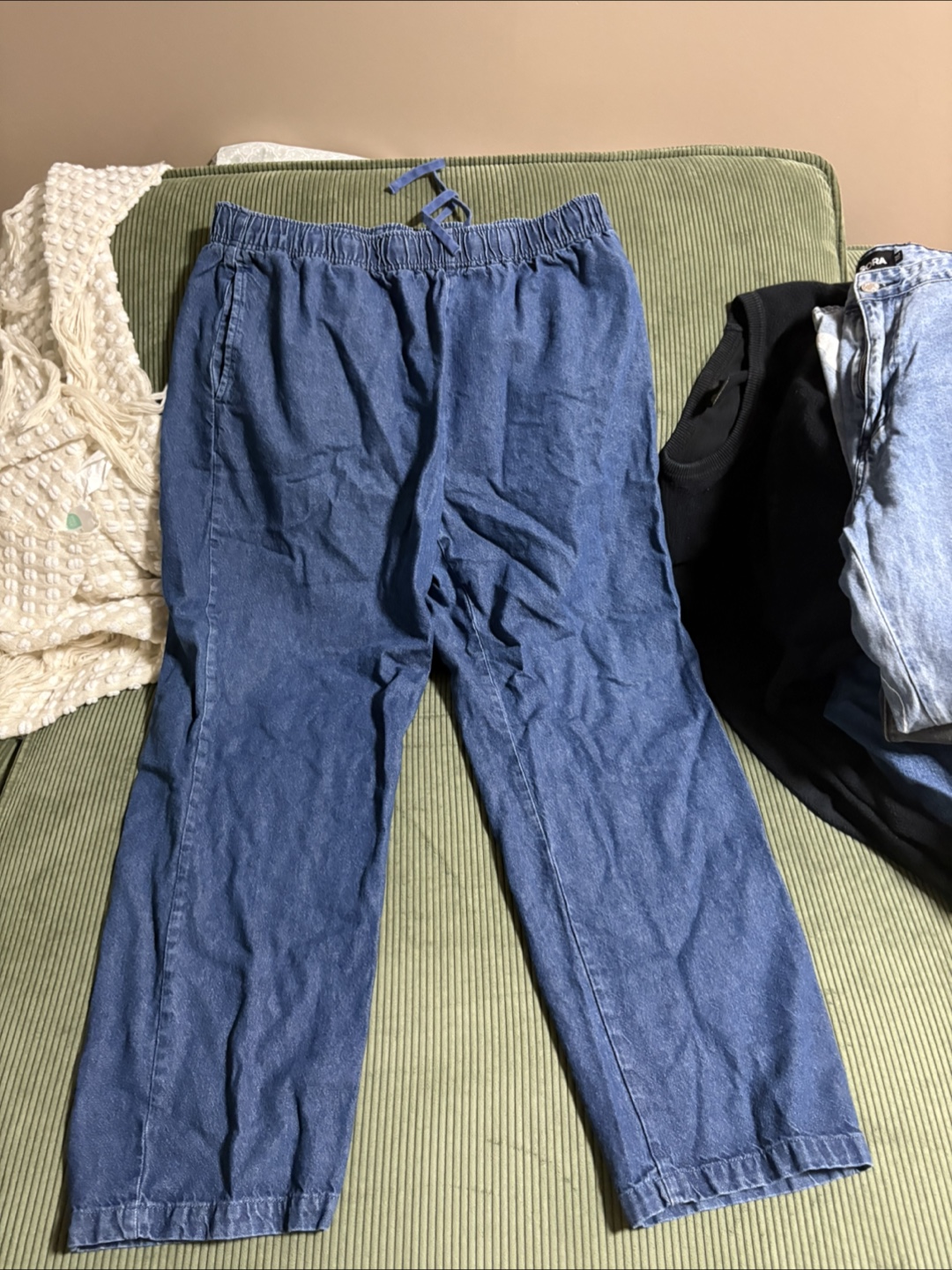 Muji Blue Denim Pants - Size XL