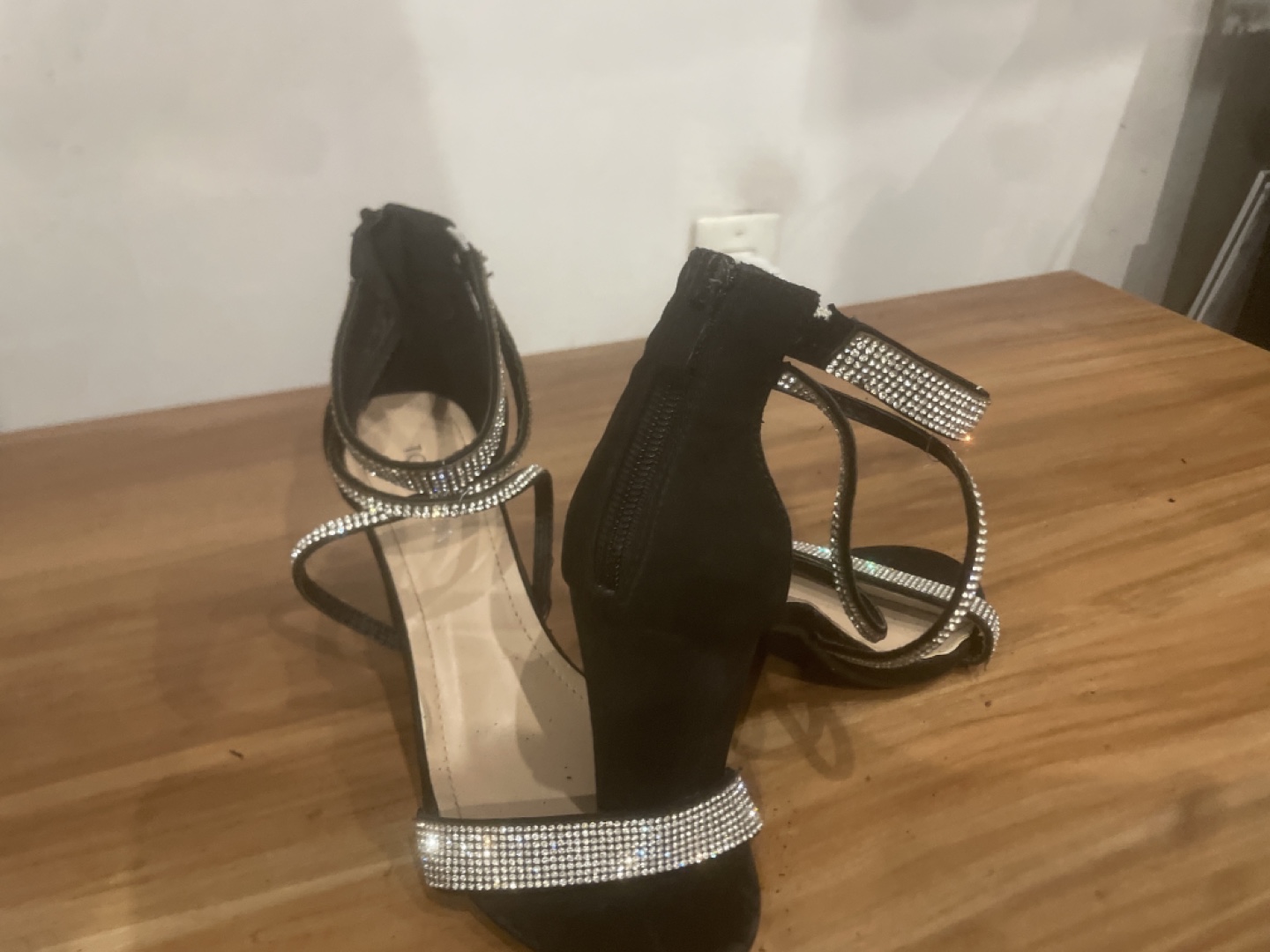 Top Moda Black Rhinestone Heels - photo 5
