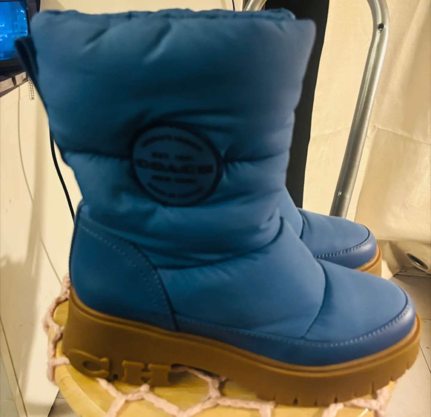 Coach Blue Puffer Boots thumbnail