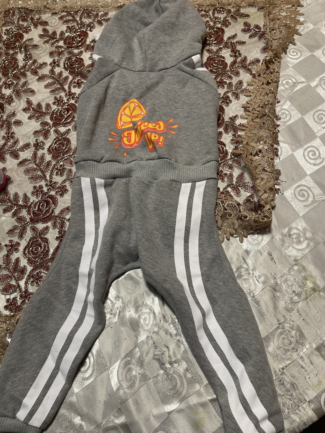 Grey Dog Onesie - Size Small
