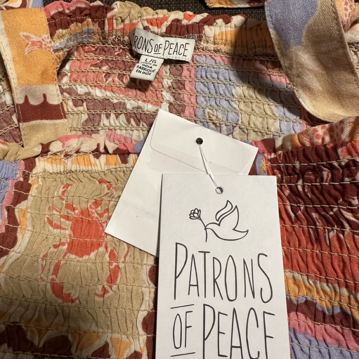 Patrons of Peace Smocked Tank Top - L/G - photo 4