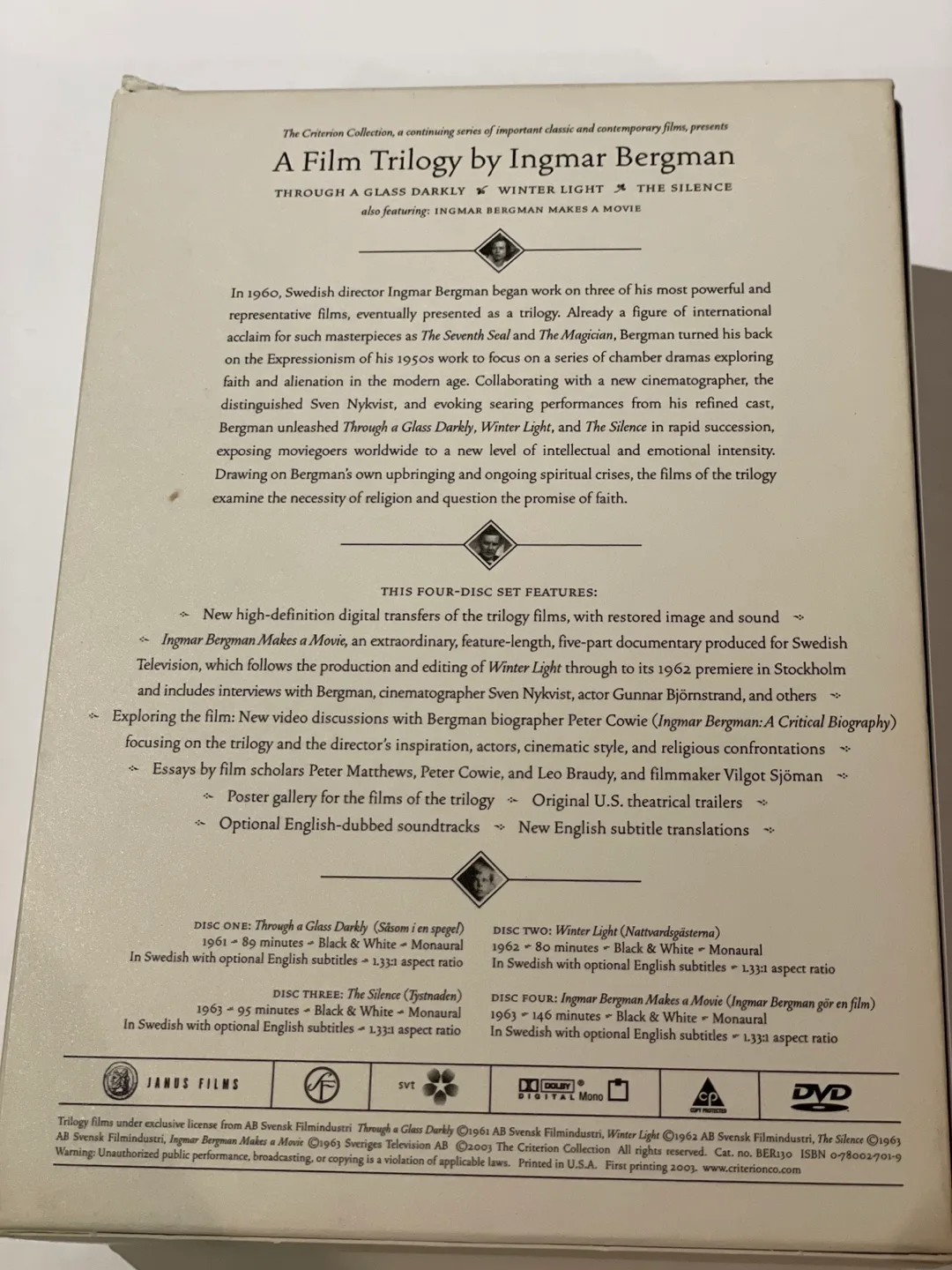 Ingmar Bergman's Film Trilogy (Criterion Collection) image indicator(3)