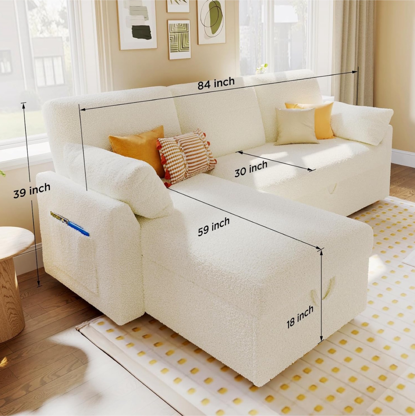 Convertible Couch - White - photo 2