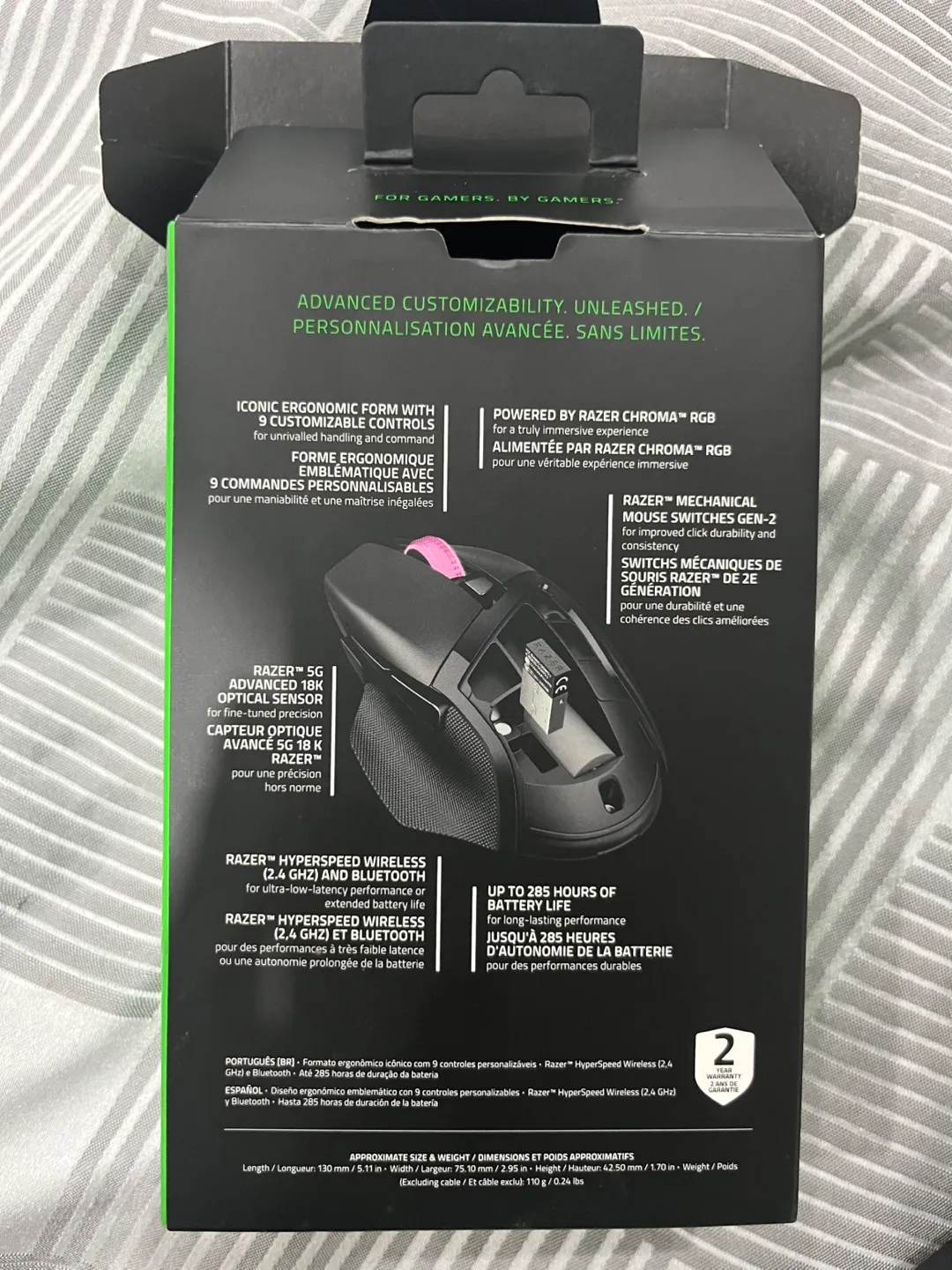 Razer Basilisk V3 X Hyperspeed Wireless Gaming Mouse image indicator(8)