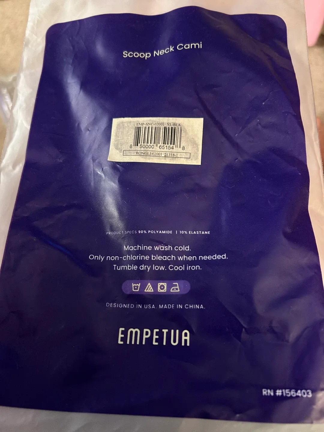 Empetua Scoop Neck Cami - XL, Black image indicator(3)