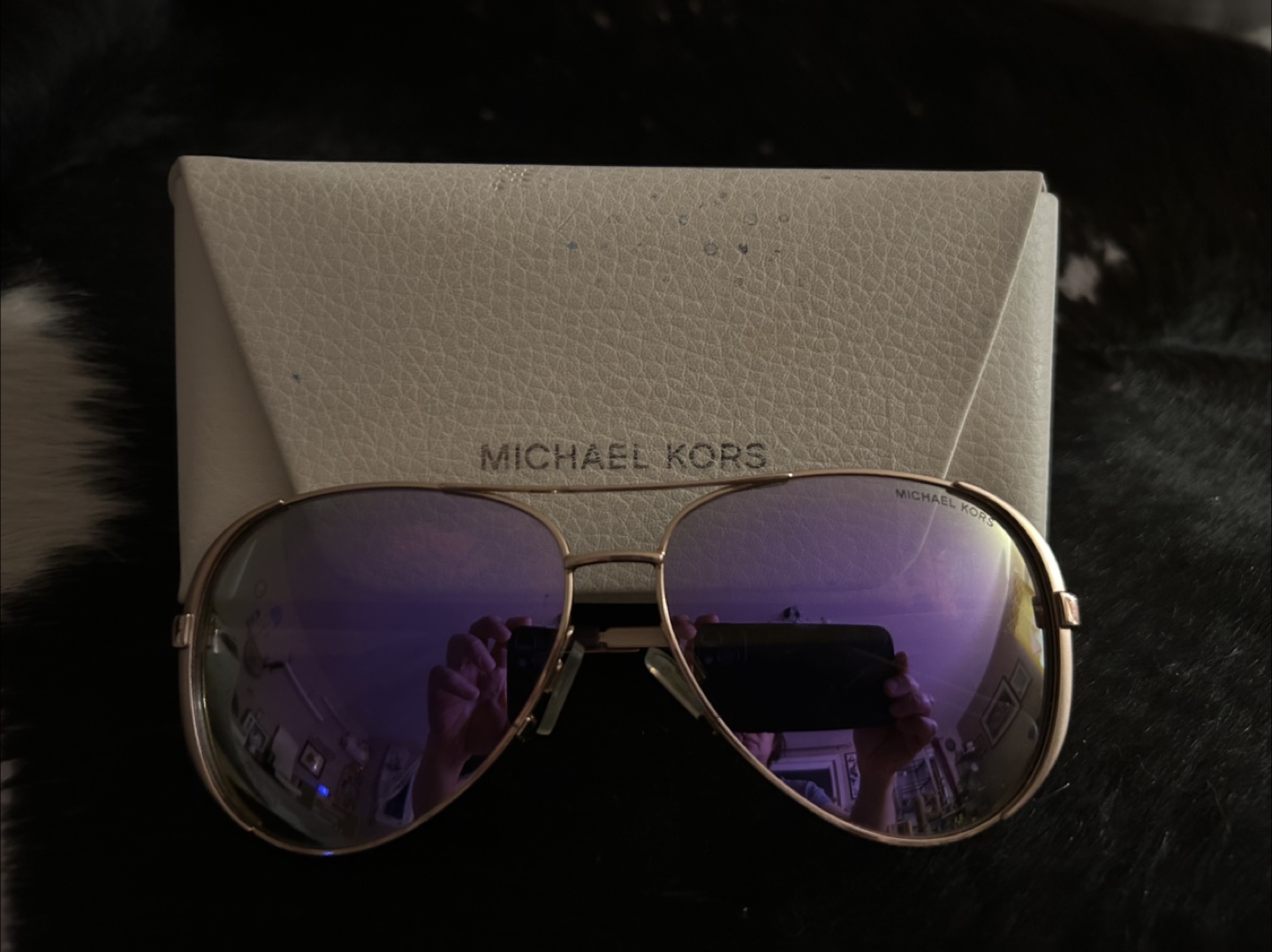 Michael Kors Aviator Sunglasses with Case