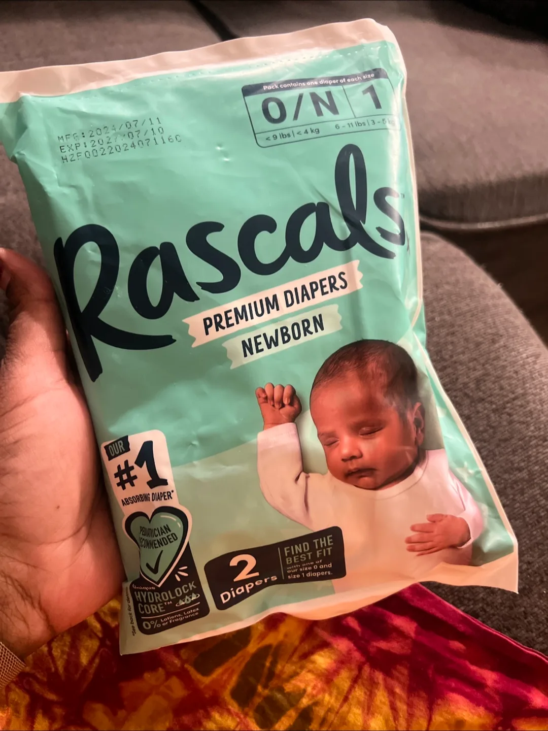 Rascals Premium Newborn Diapers Size 0/N 2 Diapers thumbnail