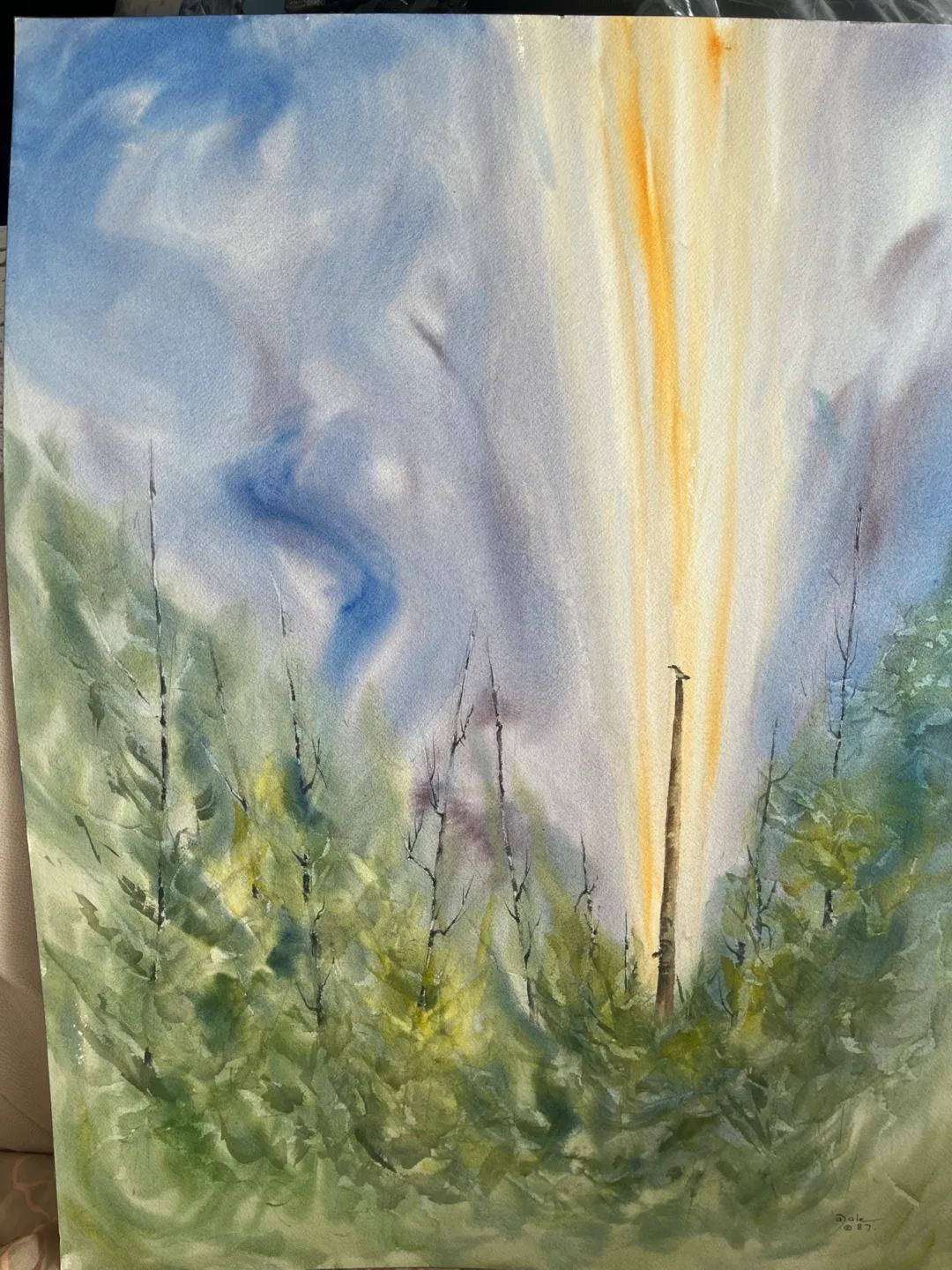 Original Art-  “Totem Pole #3”, by A. Dale, 1987