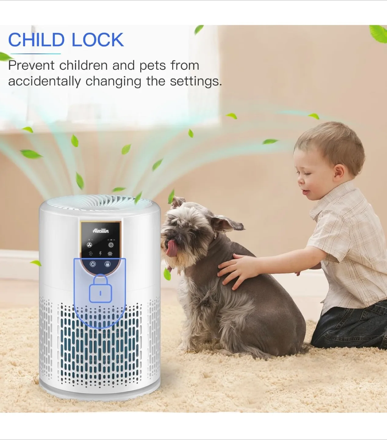 Aircillin Desktop Air Purifier with Aroma Diffuser image indicator(4)