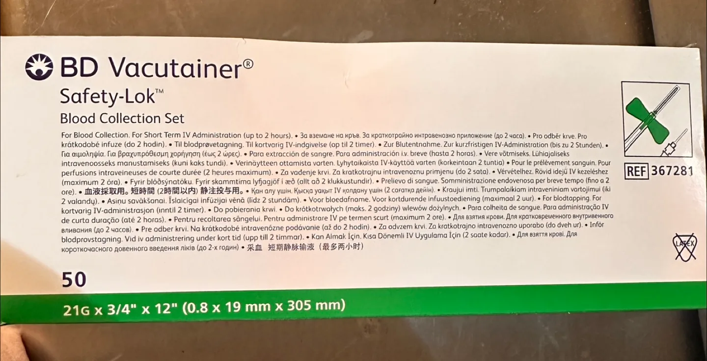 BD Vacutainer Safety-Lok Blood Collection Set thumbnail