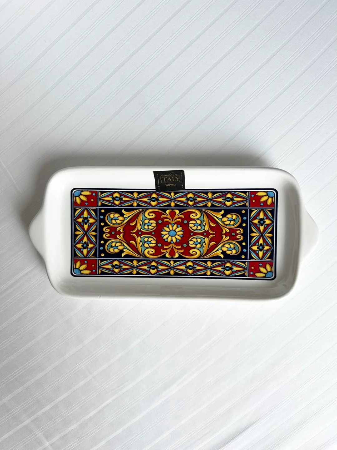 New, made in Italy hand painted tray thumbnail