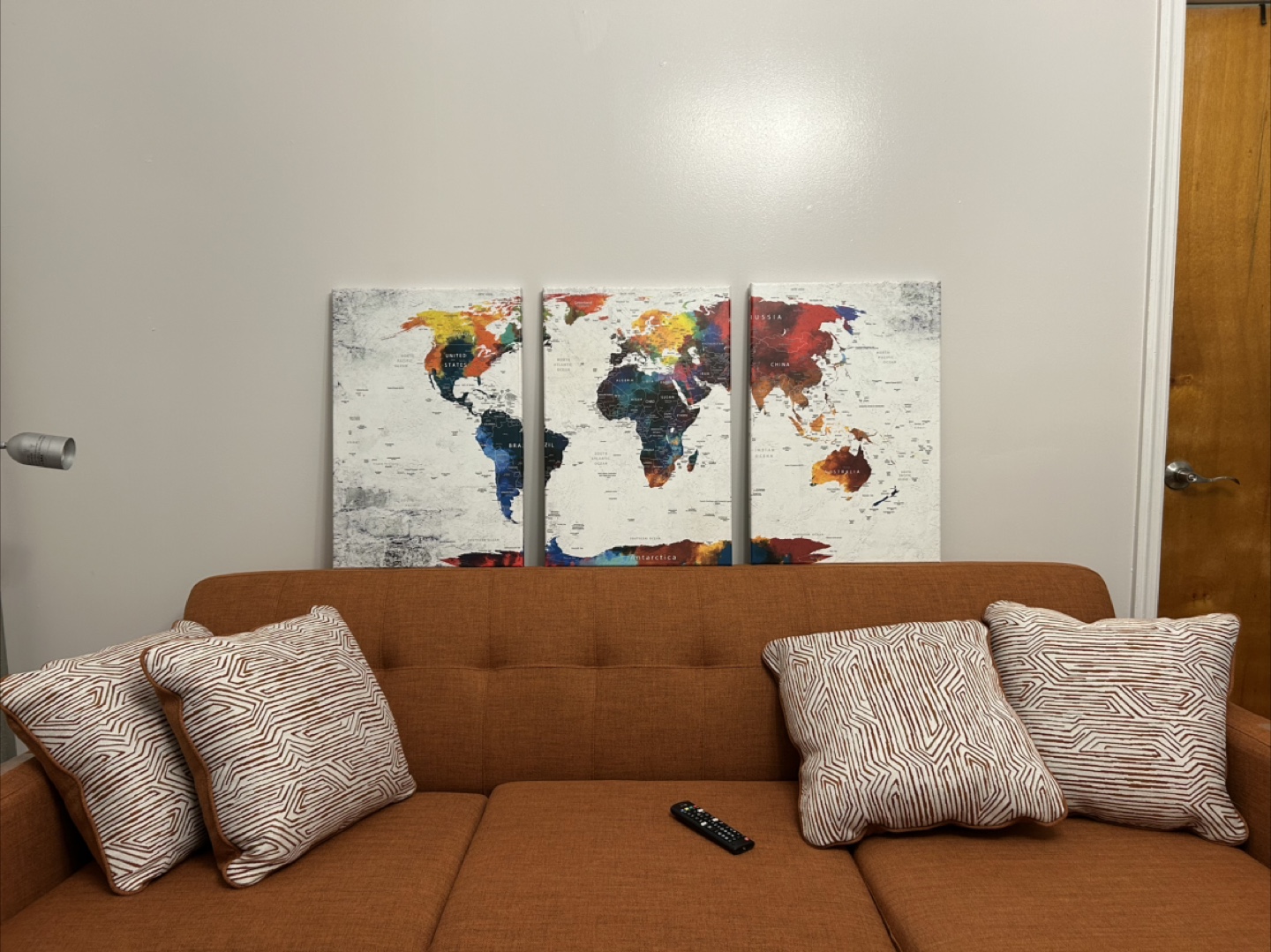 Colorful World Map Canvas Wall Art - 50x24 inch - photo 3
