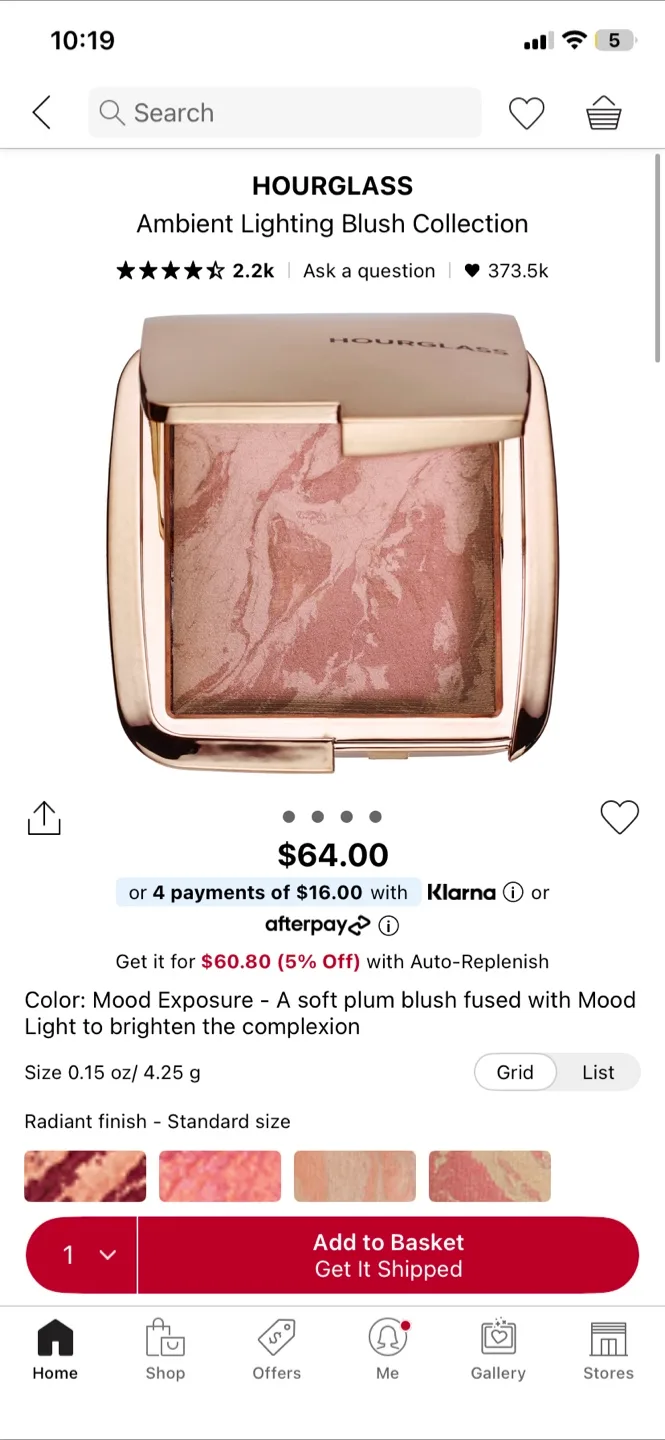Hourglass Ambient Lighting Blush - Mood Exposure image indicator(6)