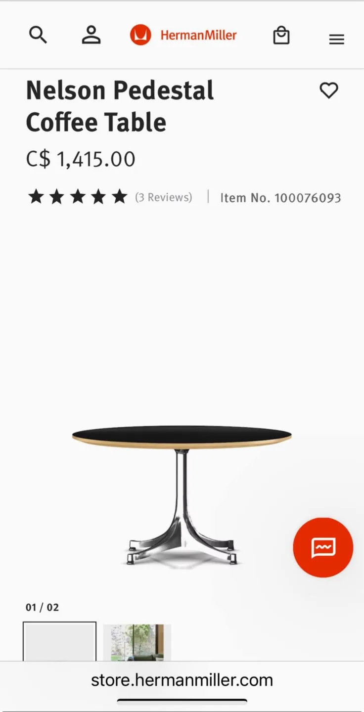 Herman Miller George Nelson Table Set – Coffee + 2 Pedestal image indicator(9)