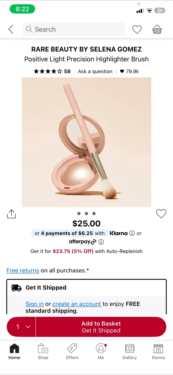 Rare Beauty Highlighter & Brush Set image indicator(8)