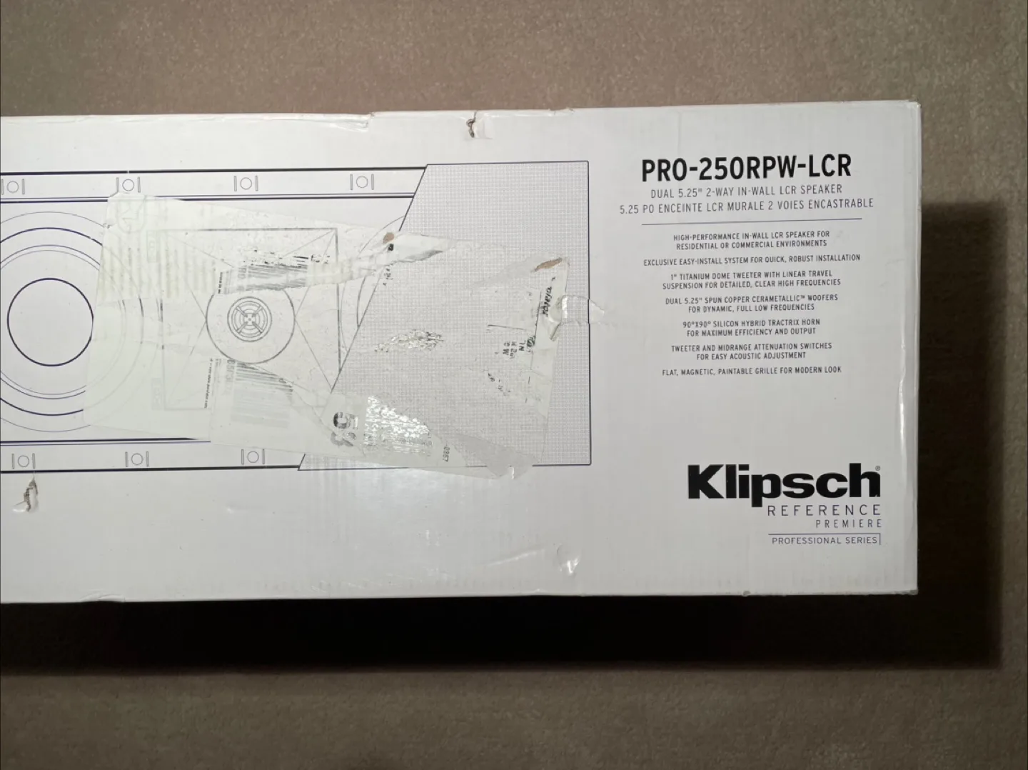 NEW! Klipsch PRO 250-RPW LCR In-Wall LCR Speaker - MSRP $735 image indicator(4)