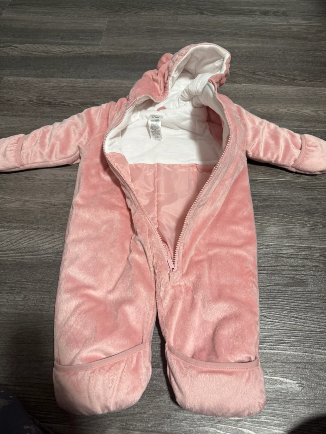 Carter's Pink Bunny Snowsuit 6/9m - photo 3