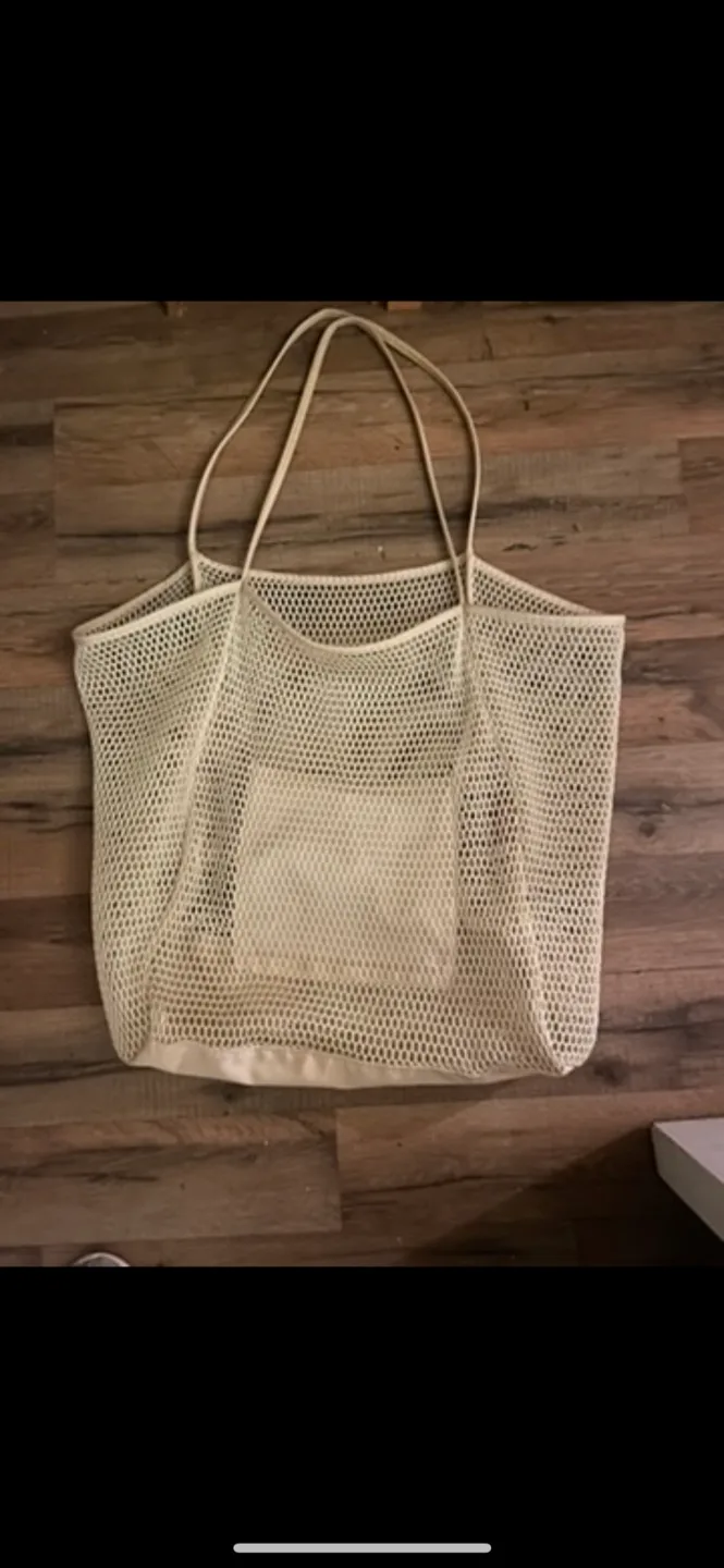 Mesh Tote Bag - Cream Colour thumbnail