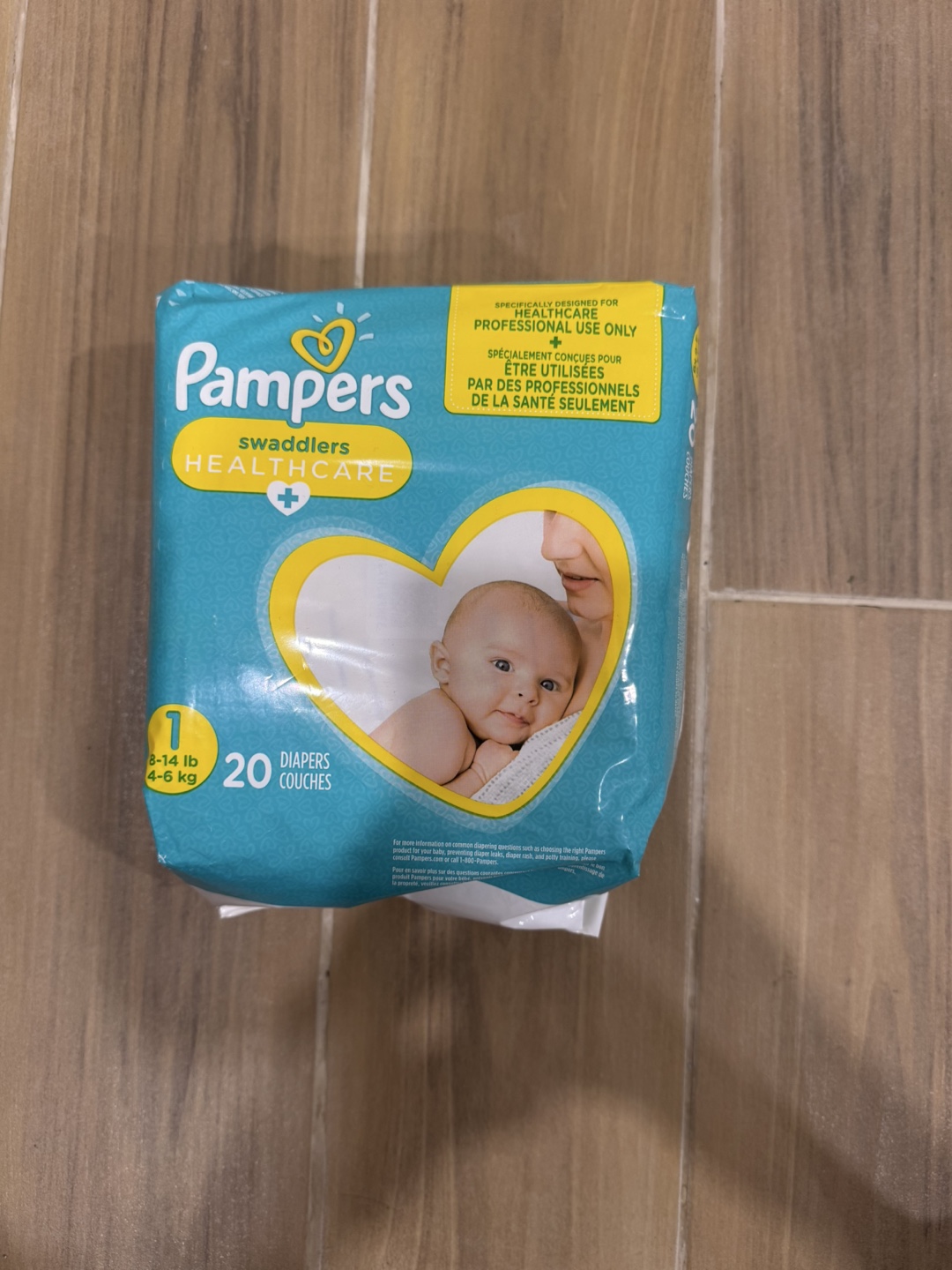 Pampers Swaddlers Healthcare Diapers, Size 1 (8-14 lb)