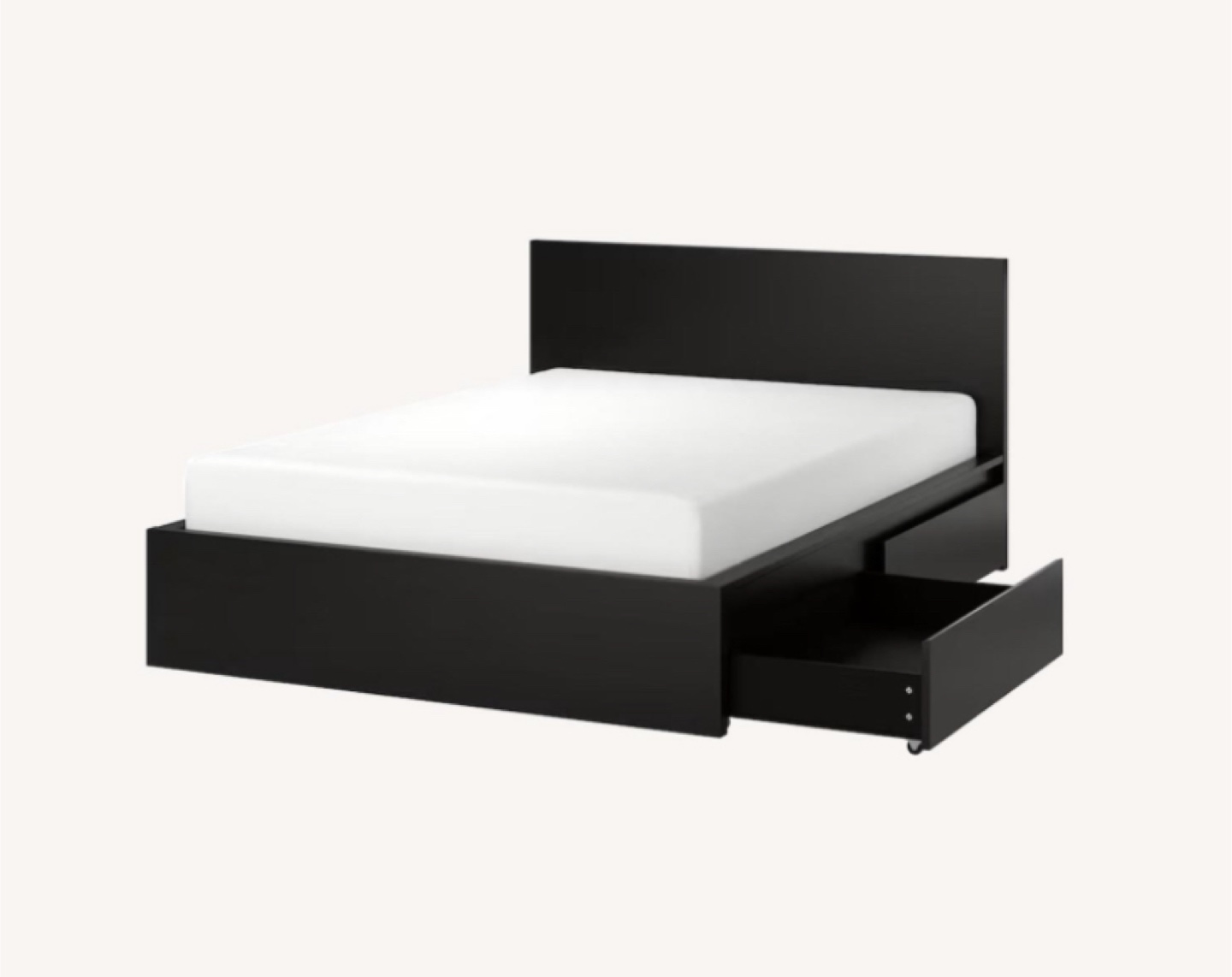 IKEA Malm Black Bed Frame with Drawers